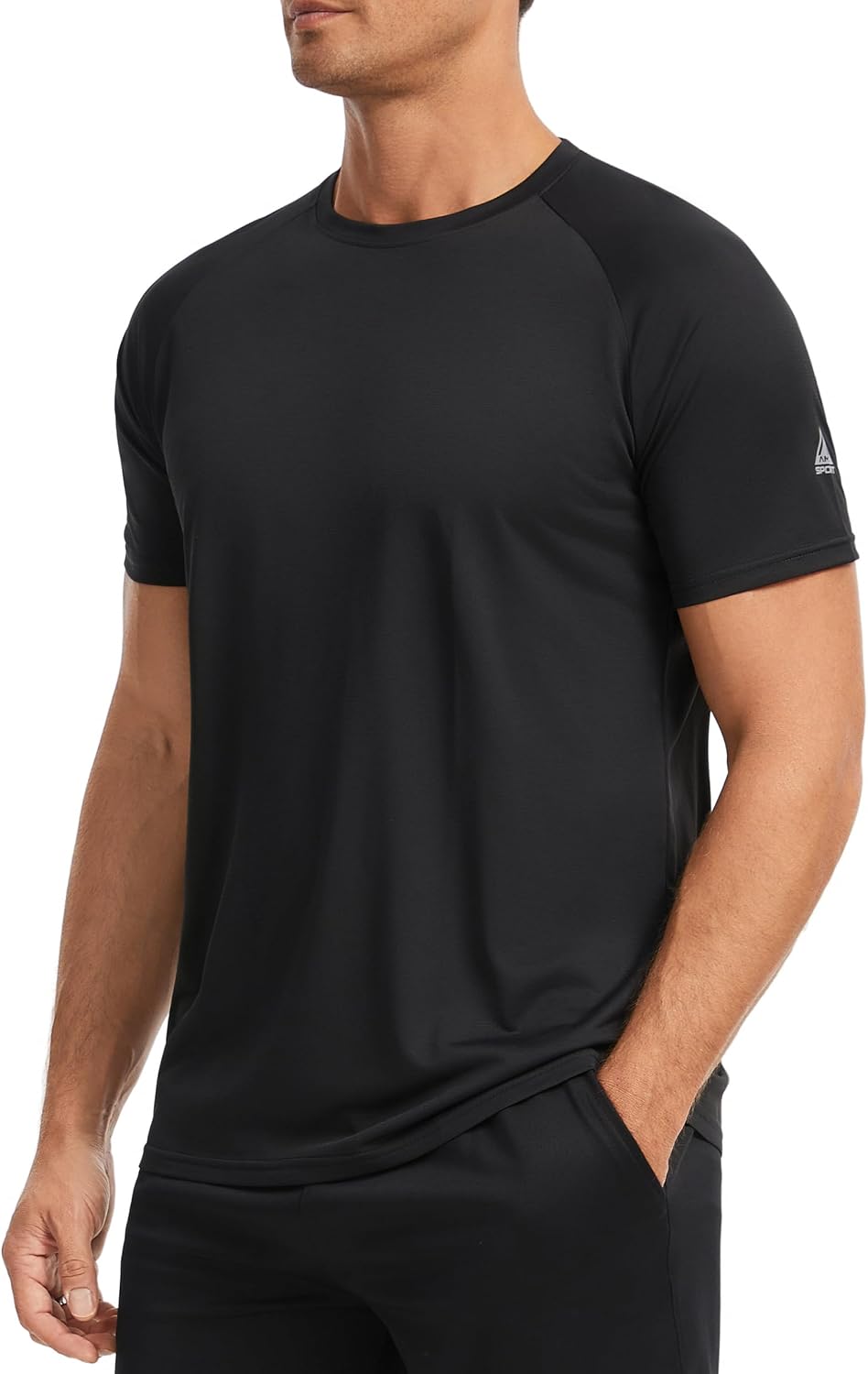 AMZSPORT Men's Lightweight Breathable Short Sleeve Running T-Shirt