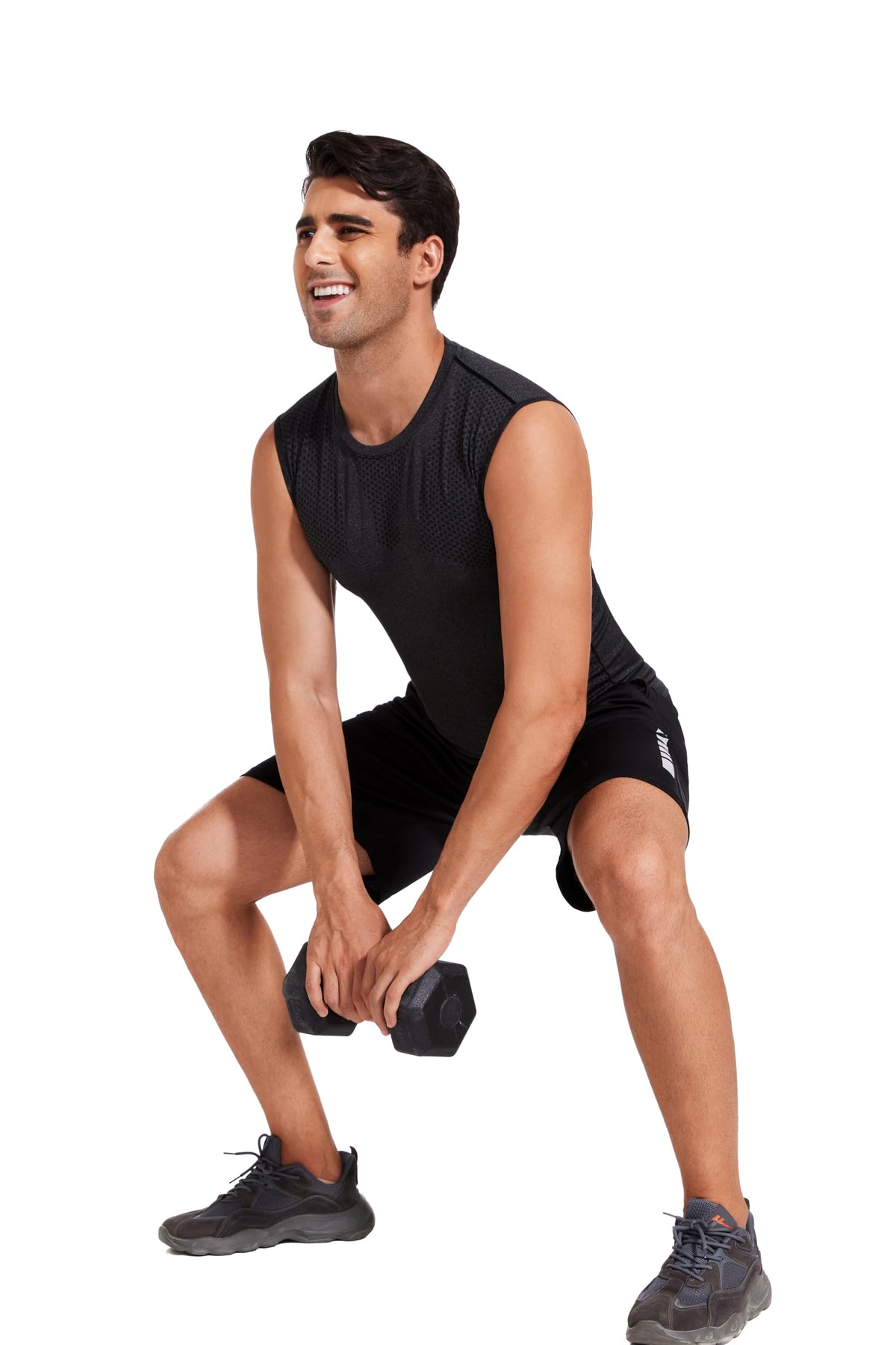 AMZSPORT Men's Sleeveless Compression Tank Top, Breathable