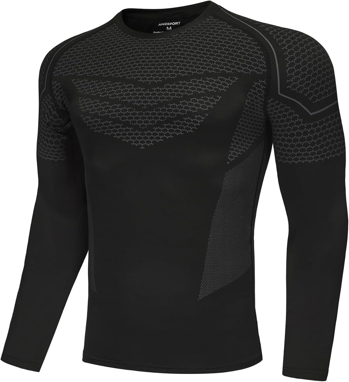 AMZSPORT Men's Long Sleeve Compression Shirt