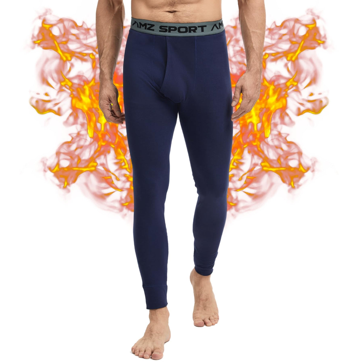 AMZSPORT Men's Thermal Underwear Long Johns Winter Base Layer Pants