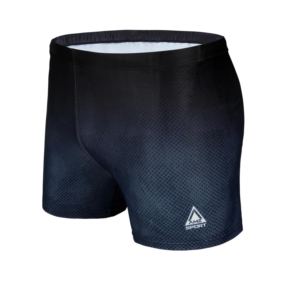 AMZSPORT Men's Short Swim Trunks Quick-Dry Beach Shorts Mesh Lining