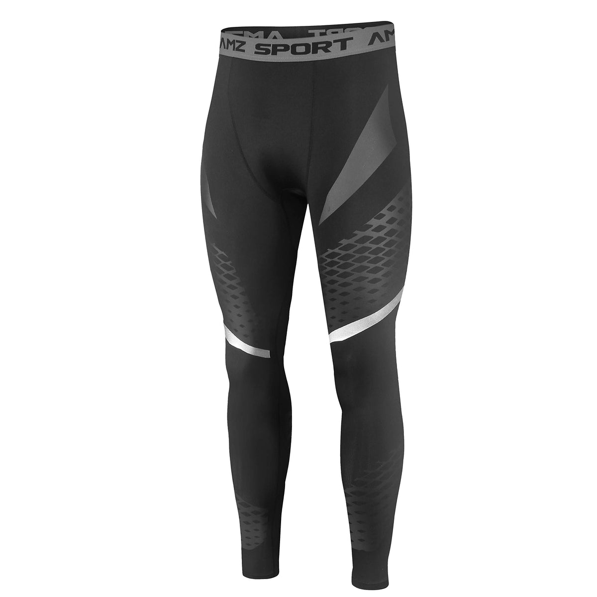 AMZSPORT Men's Quick-Dry Compression Running Tights