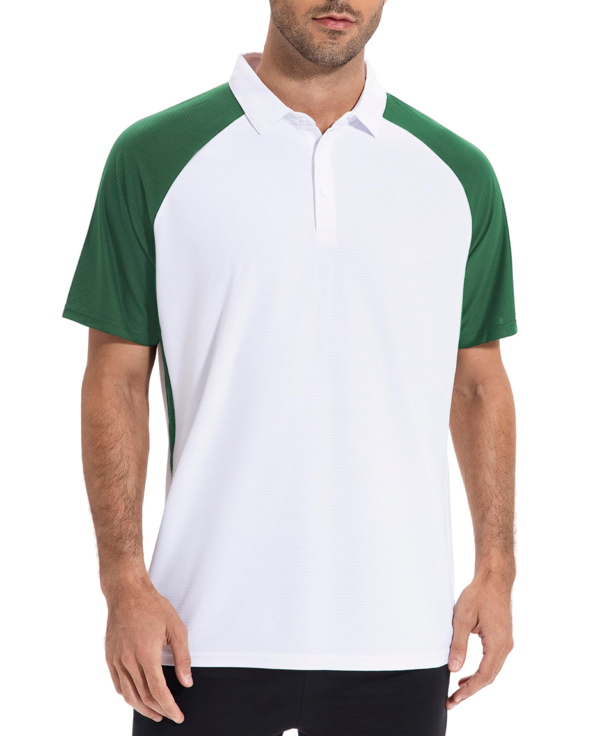 AMZSPORT Men's Short Sleeve Golf Polo Shirt For Tennis Sport