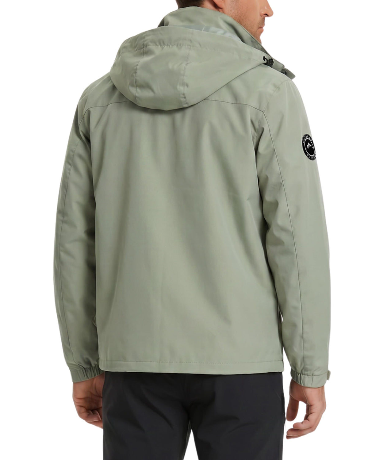 AMZSPORT Men's Hooded Rain Jacket