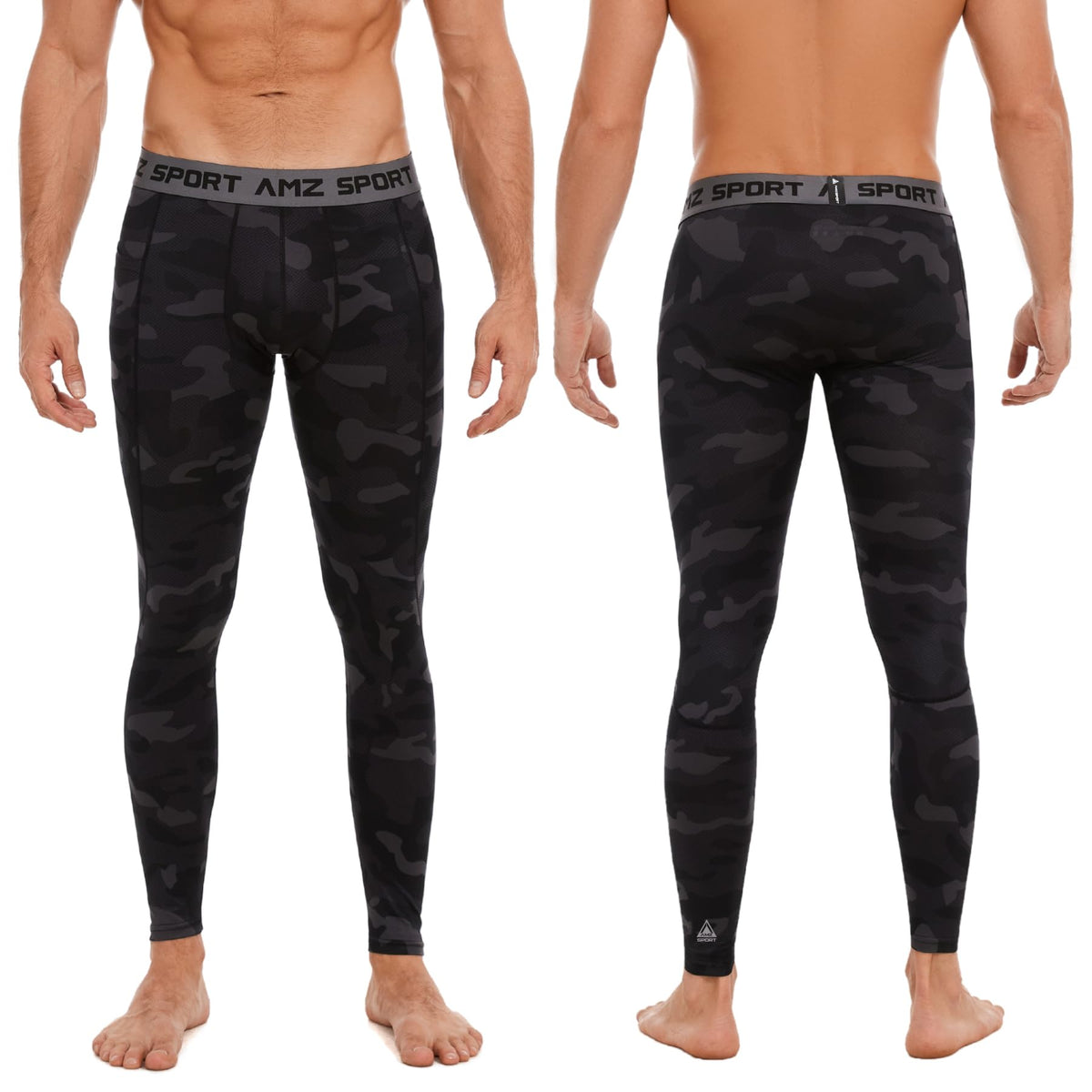 AMZSPORT Men's 2-Pack Compression Leggings