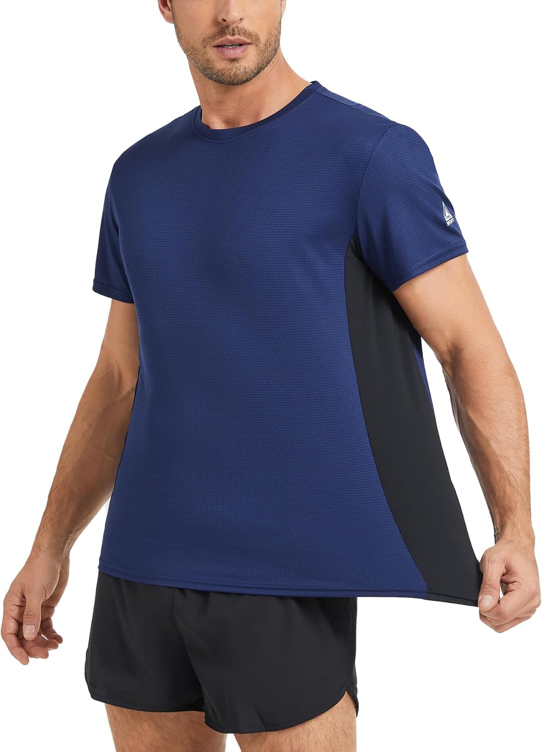 AMZSPORT Men's Lightweight Breathable Short Sleeve Running T-Shirt