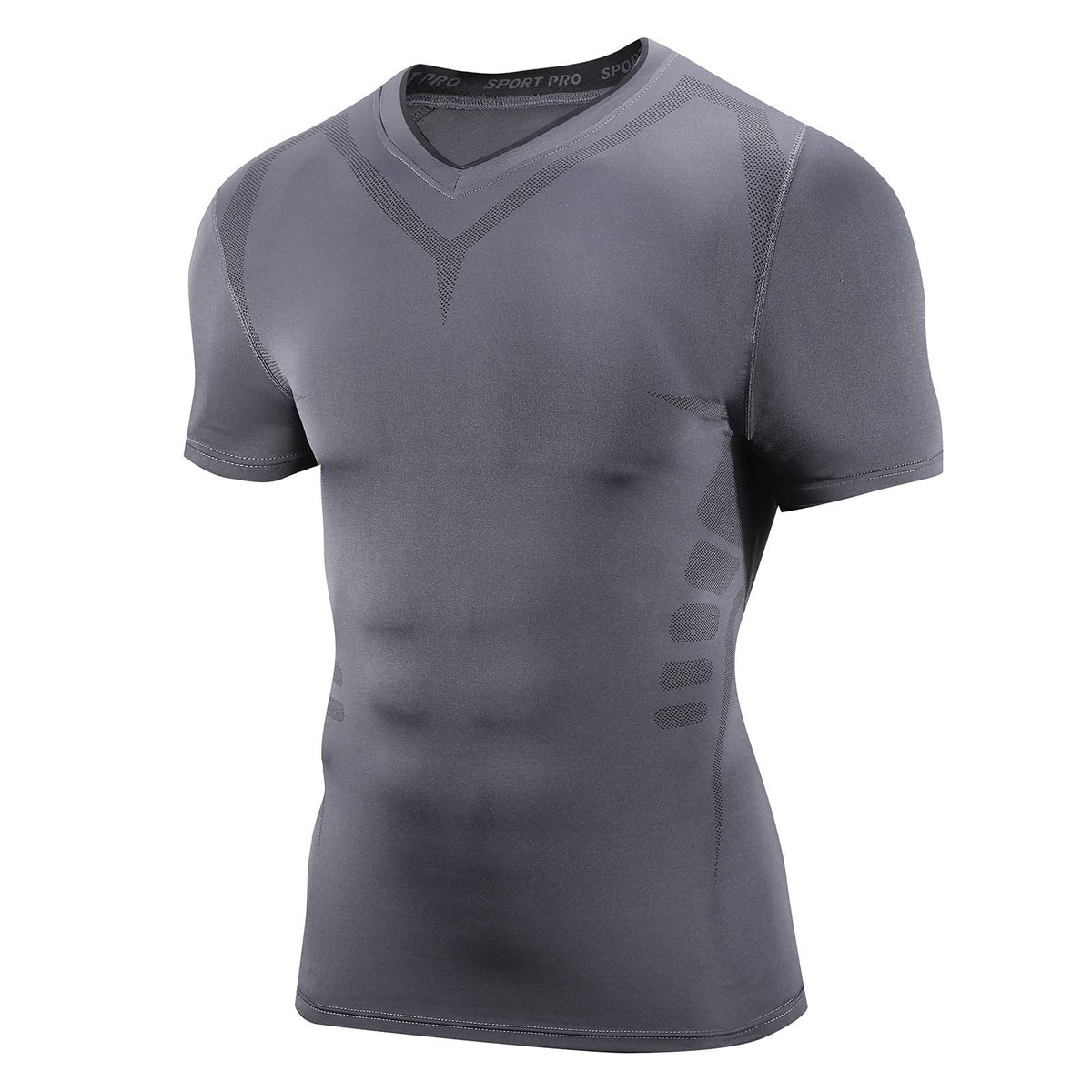 AMZSPORT Men's Compression Shirt, Sports, Quick-Dry, Base Layer Top
