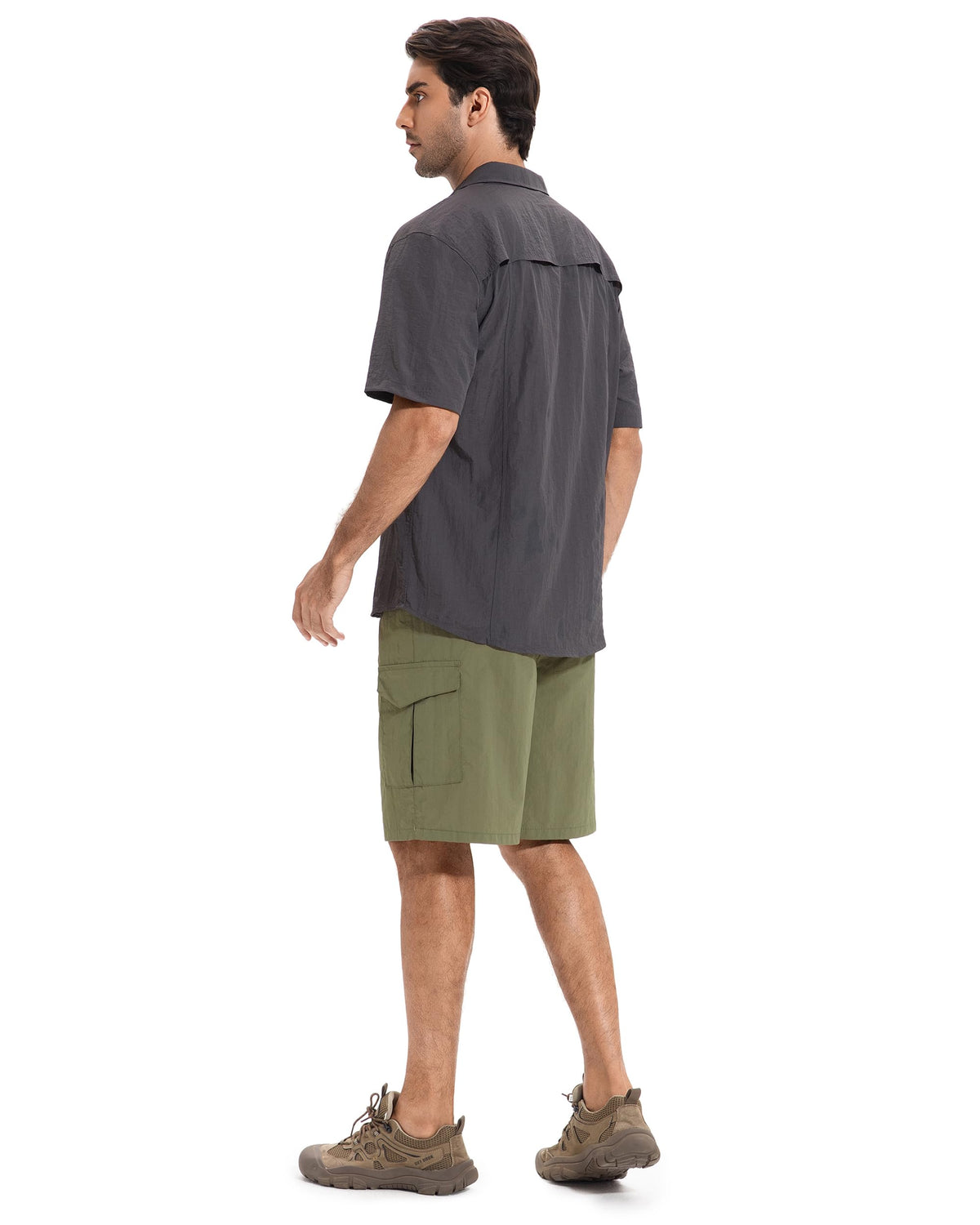 AMZSPORT Men's Lightweight Cargo Shorts with 5 Pockets