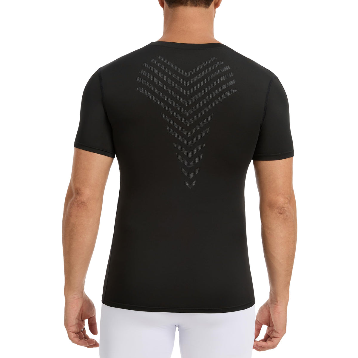 AMZSPORT Men's 1/2-Pack Short Sleeve Compression Shirt Running Top