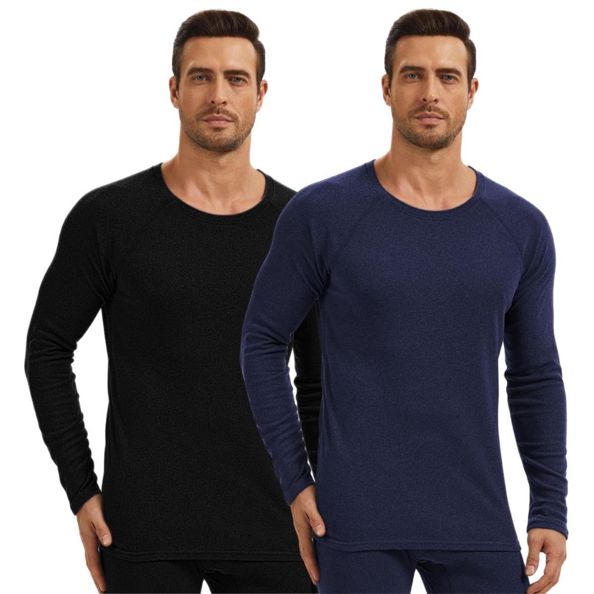 AMZSPORT Men's Thermal Long Sleeve Shirt Winter Ski Base Layer Top
