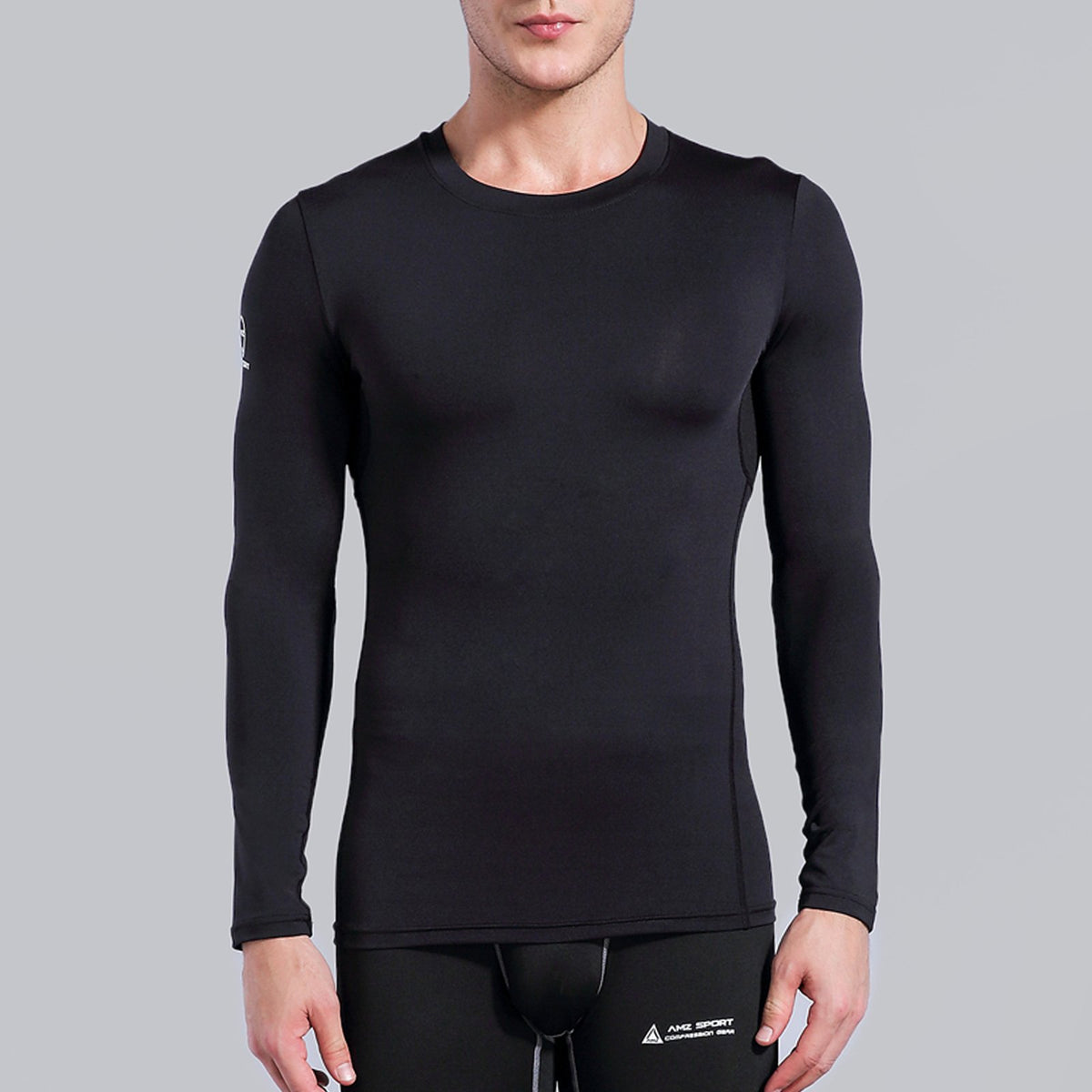 AMZSPORT Men's Long Sleeve Compression Shirt, All-Season