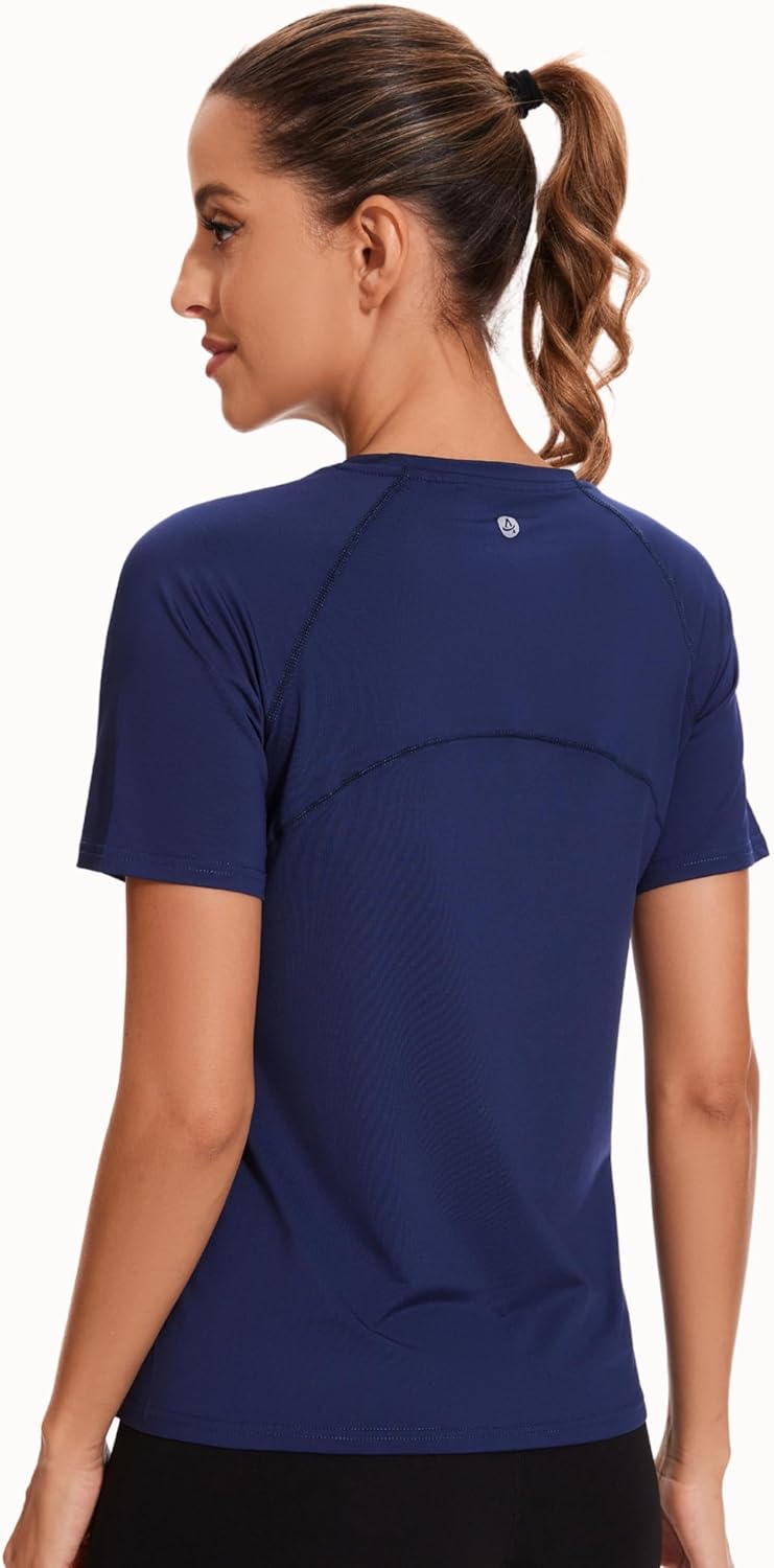 AMZSPORT Women's Short Sleeve Sport T-Shirt Breathable Running Top