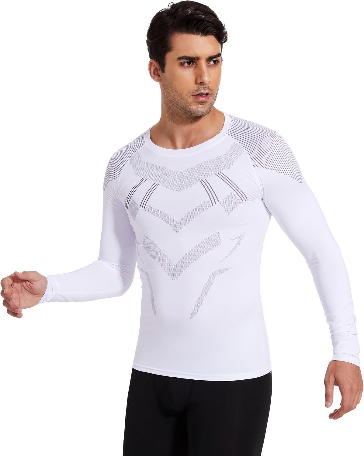 AMZSPORT Men's Long Sleeve Compression Shirt