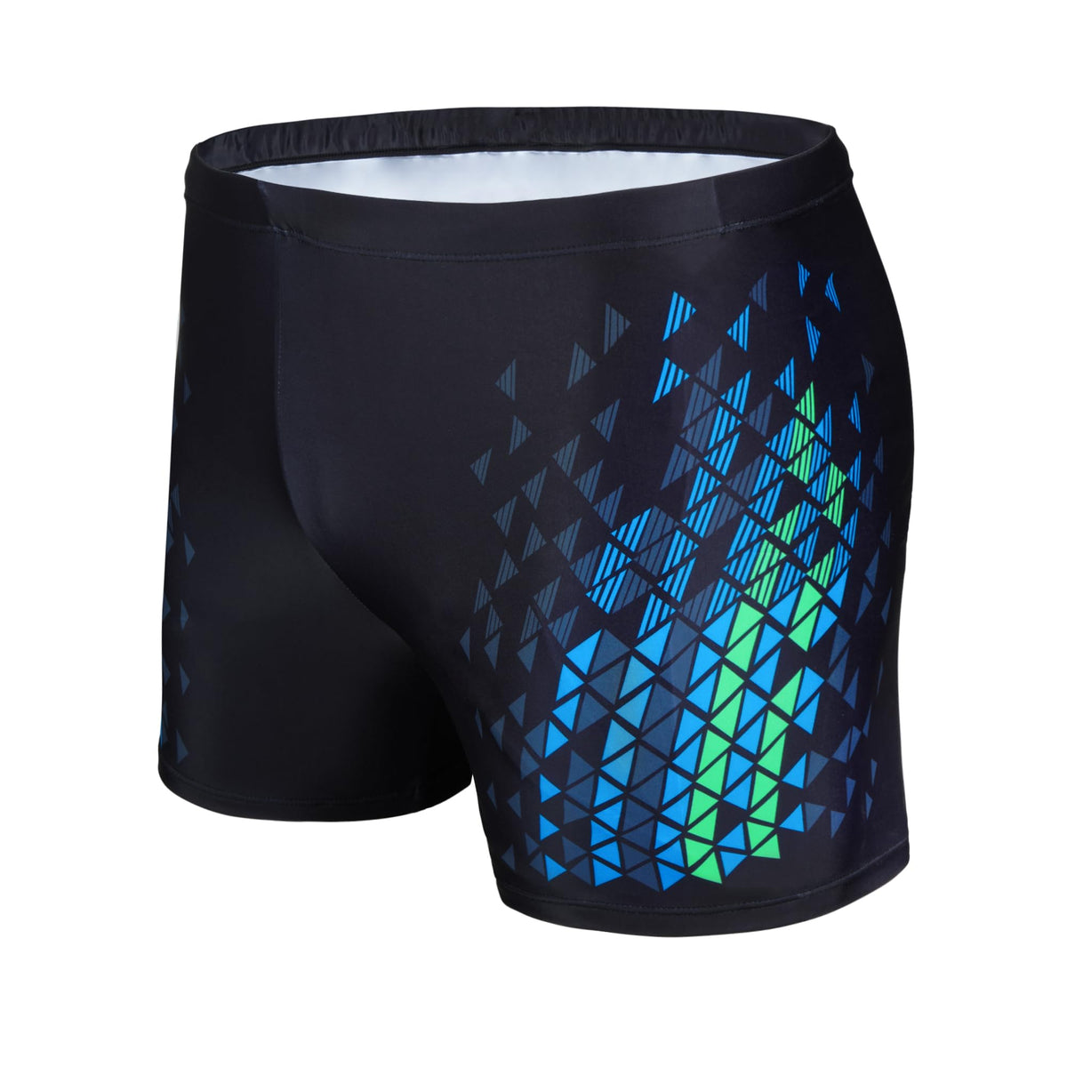 AMZSPORT Men's Short Swim Trunks Quick-Dry Beach Shorts Mesh Lining
