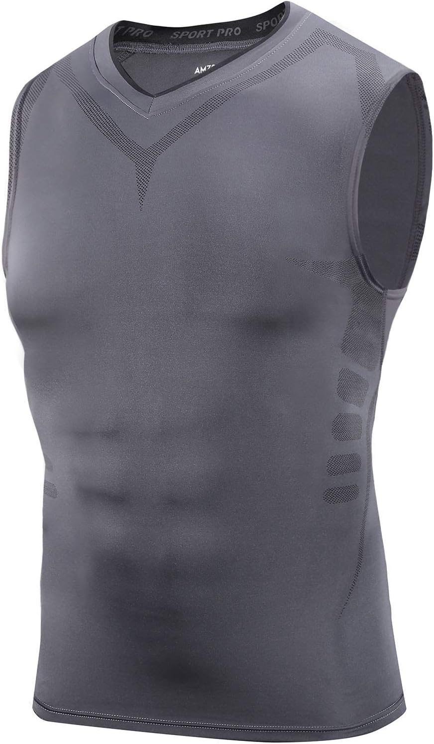 AMZSPORT Men's Compression Tank Top Sleeveless Base Layer Shirt