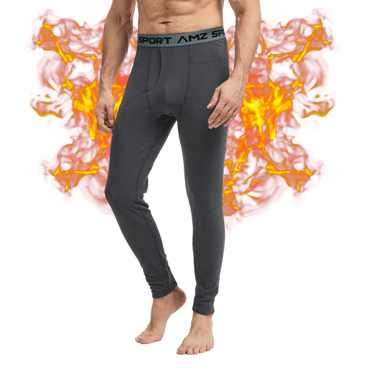 AMZSPORT Men's Thermal Underwear Long Johns Winter Base Layer Pants