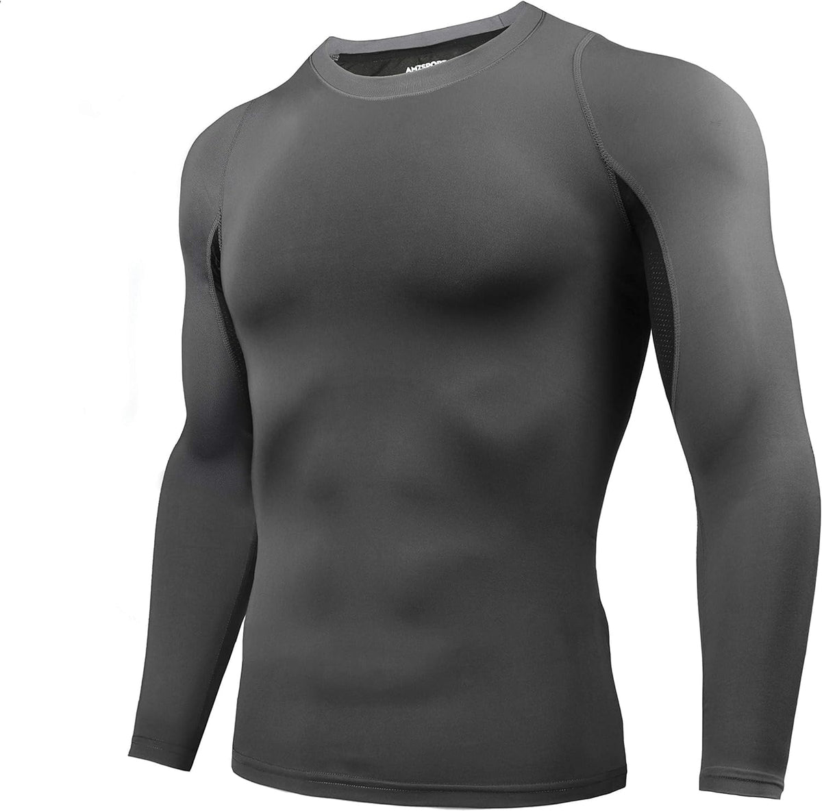 AMZSPORT Men's Long Sleeve Compression Shirt, Breathable