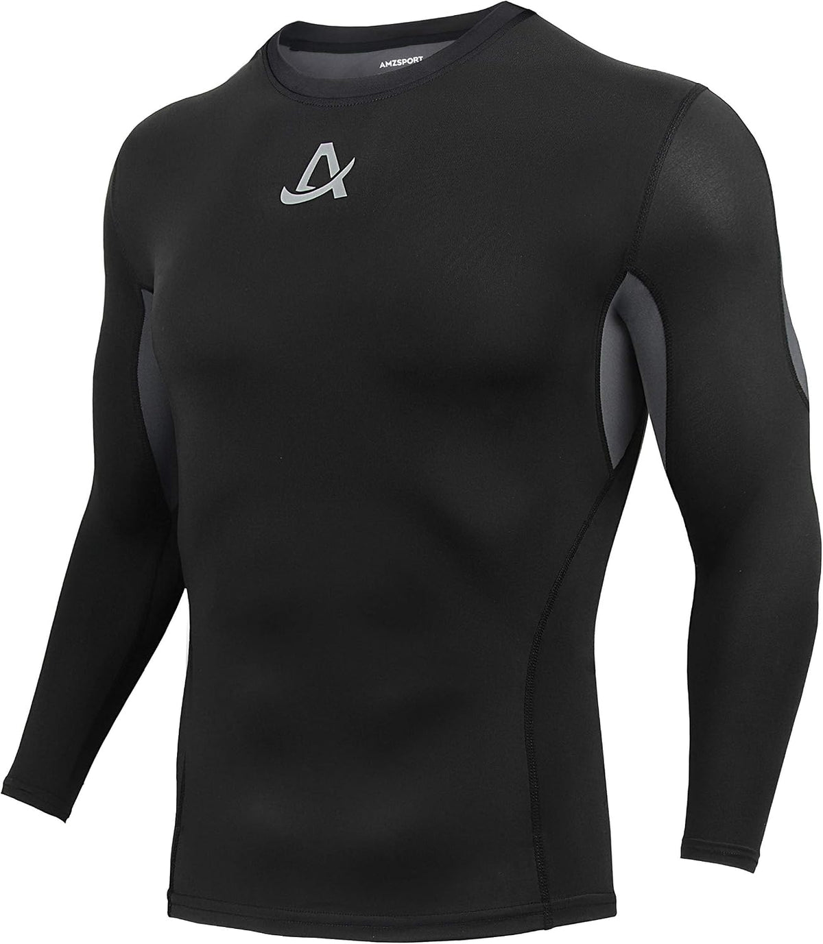 AMZSPORT Men's Long Sleeve Compression Shirt, Breathable