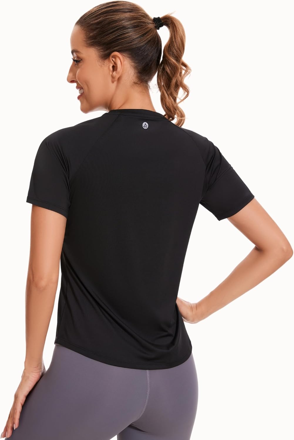 AMZSPORT Women's Short Sleeve Sport T-Shirt Breathable Running Top