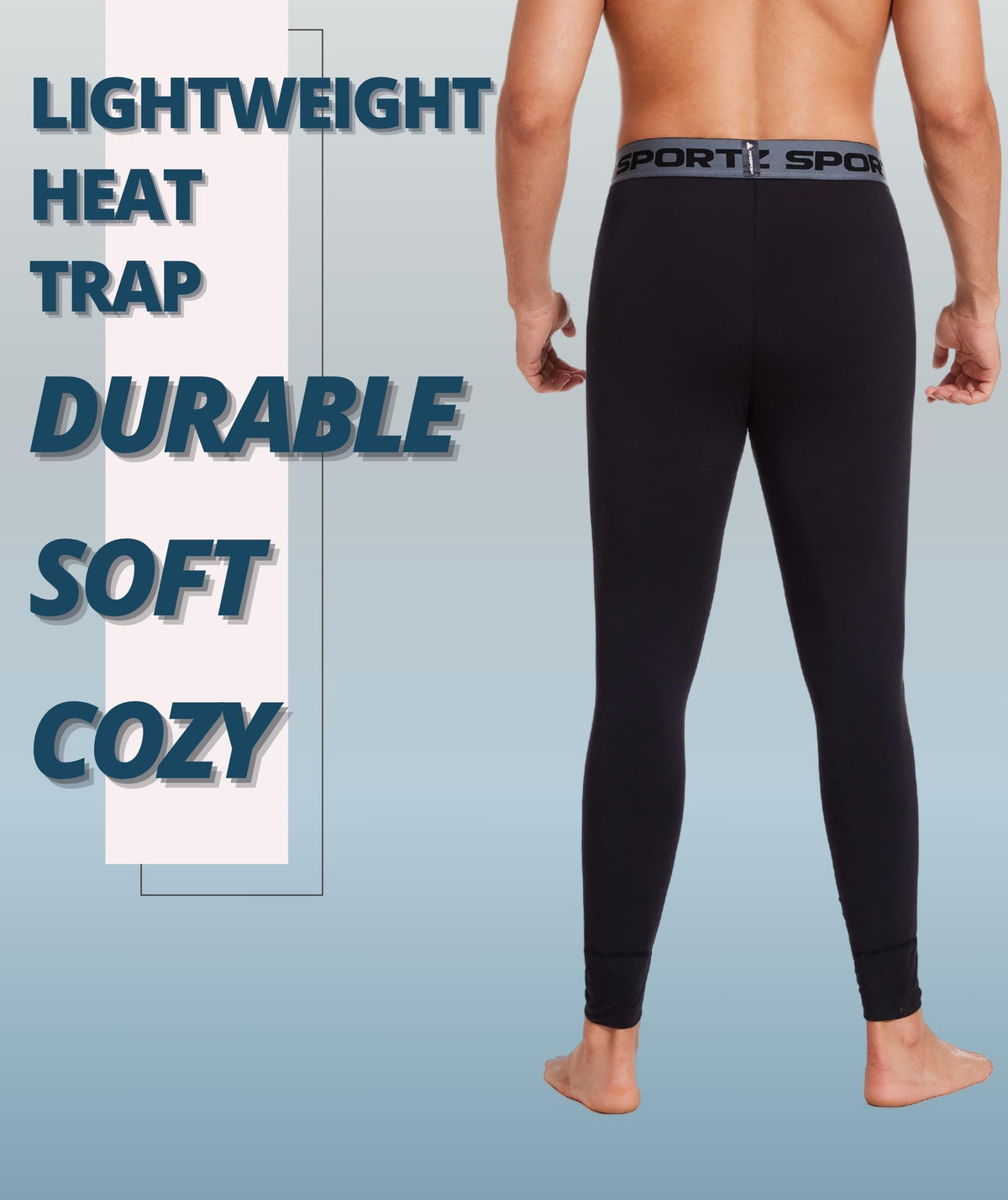AMZSPORT Men's Thermal Underwear Long Johns Winter Base Layer Pants