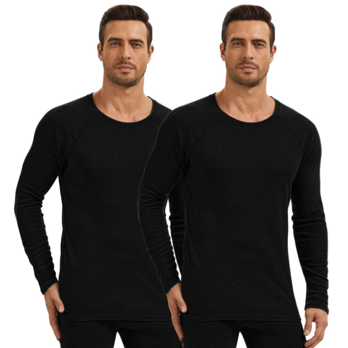 AMZSPORT Men's Thermal Long Sleeve Shirt Winter Ski Base Layer Top