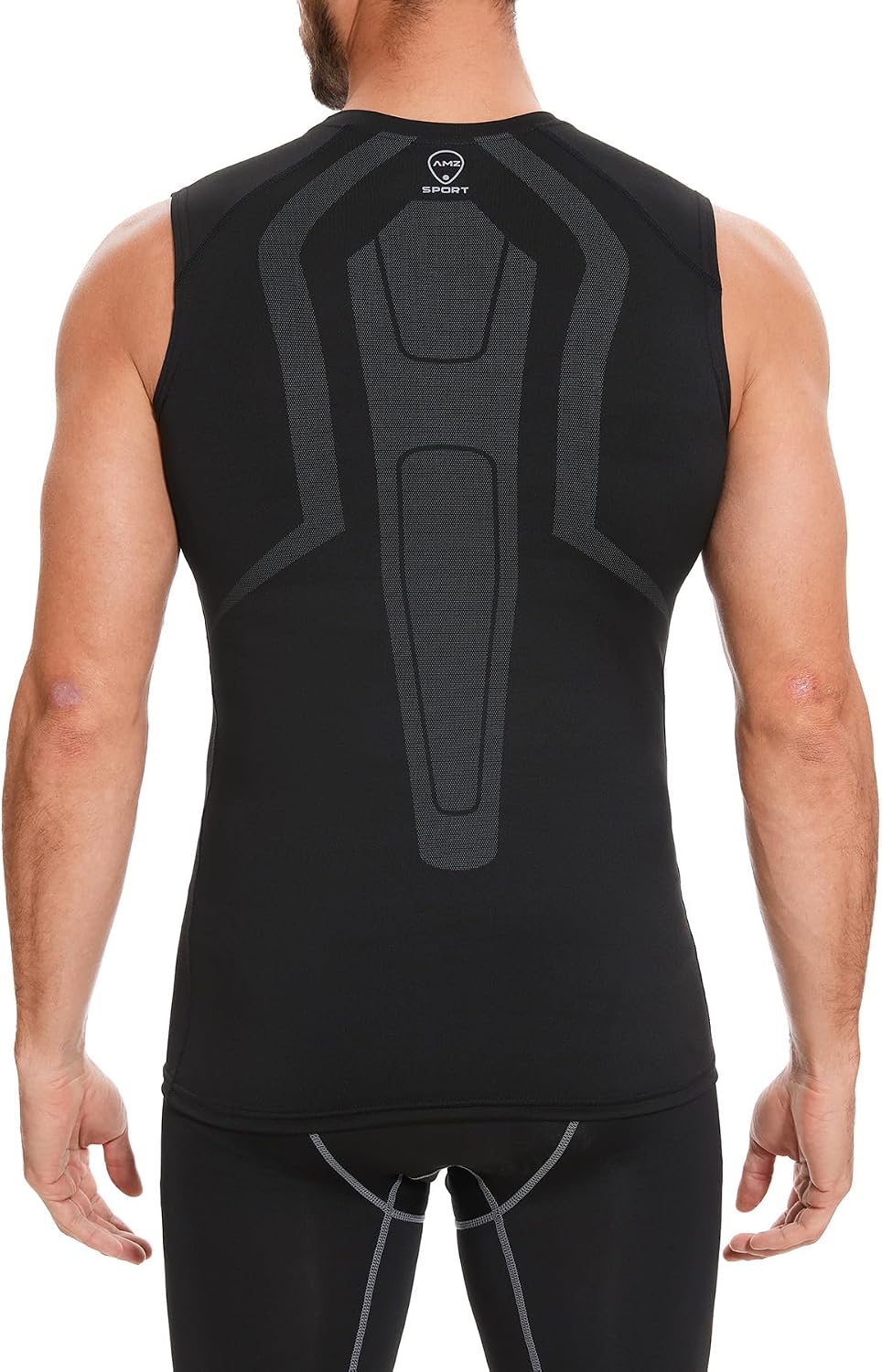 AMZSPORT Men's Compression Tank Top Sleeveless Base Layer Shirt