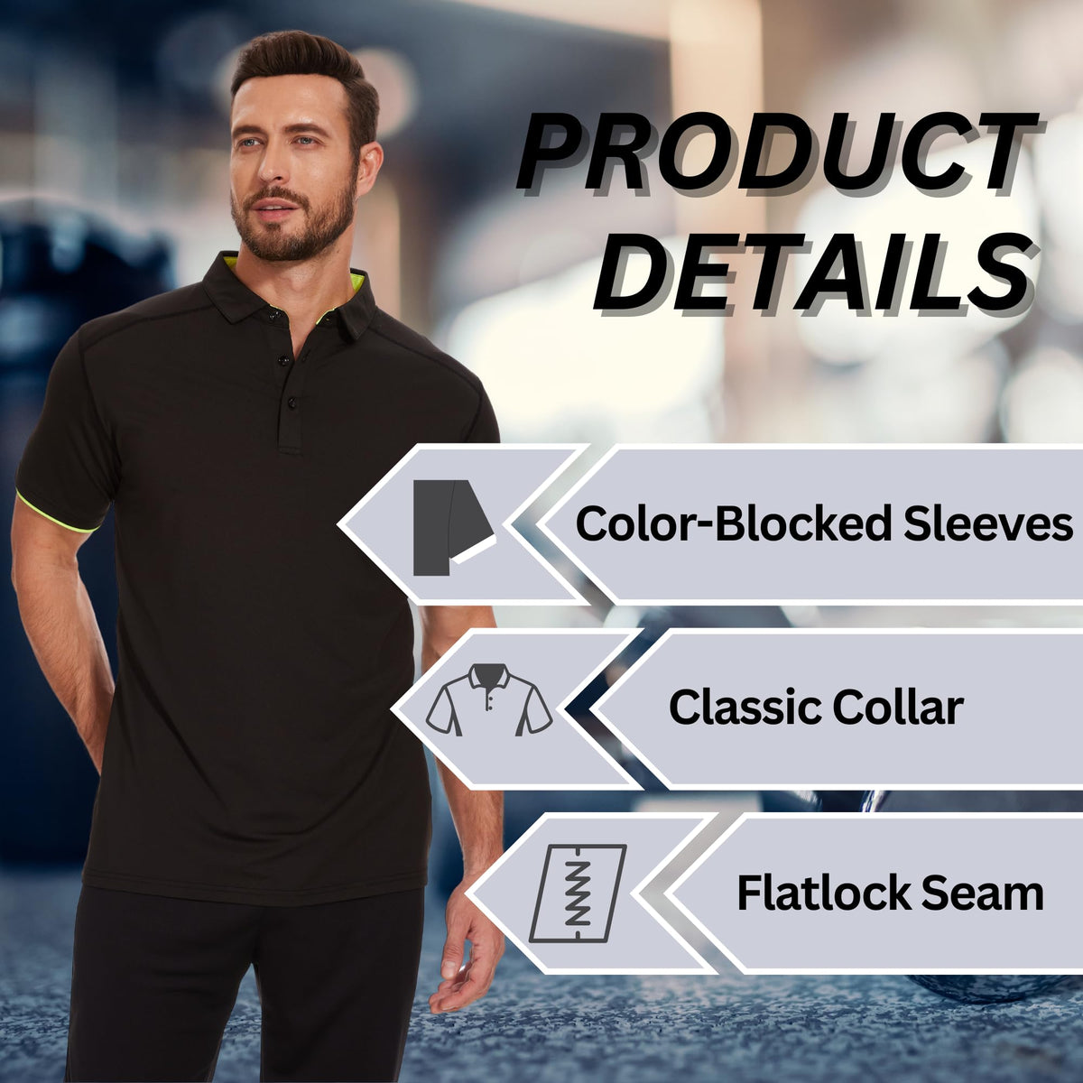 AMZSPORT 3 Pack MEN Poloshirt Basic  Polo T Shirt Slim Fit Golf