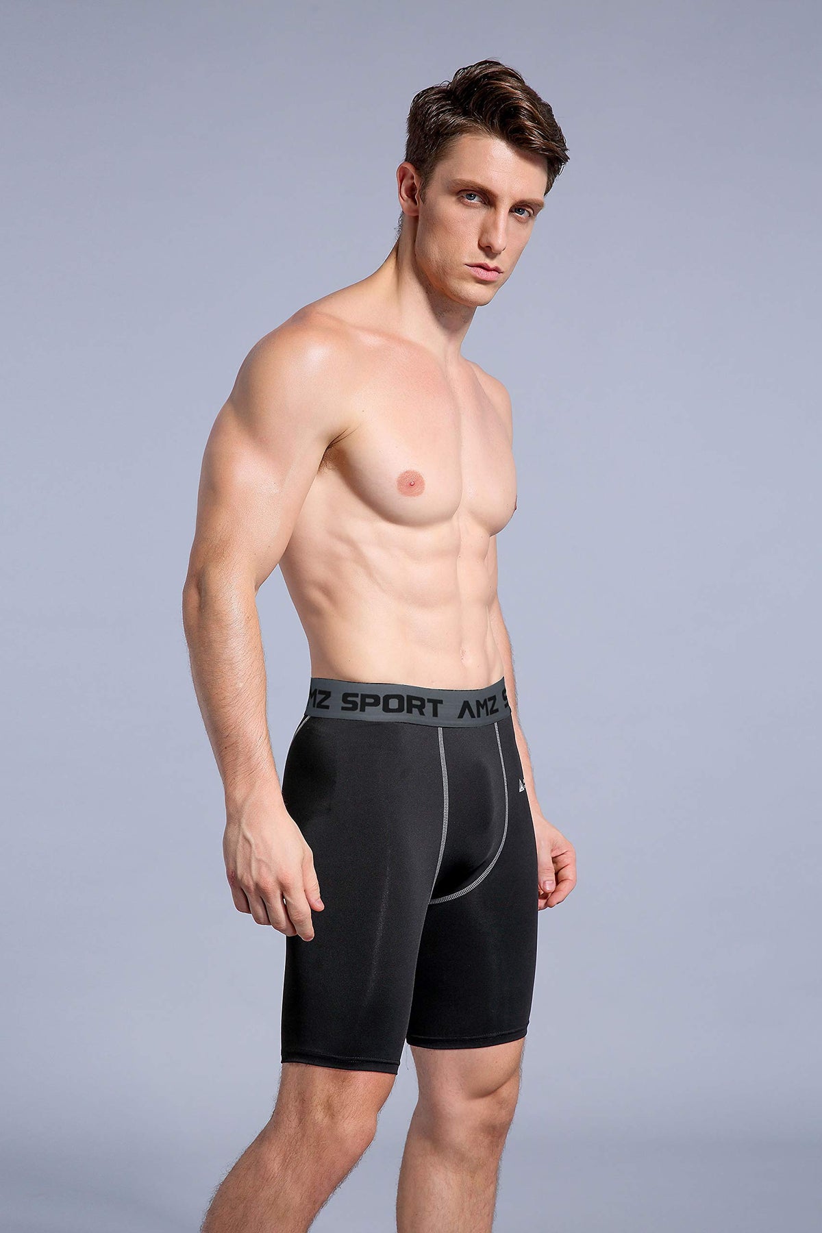 AMZSPORT Men's Breathable Compression Shorts