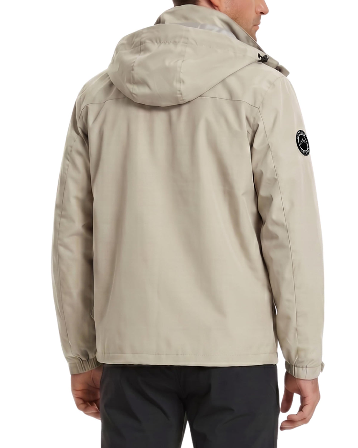 AMZSPORT Men's Hooded Rain Jacket