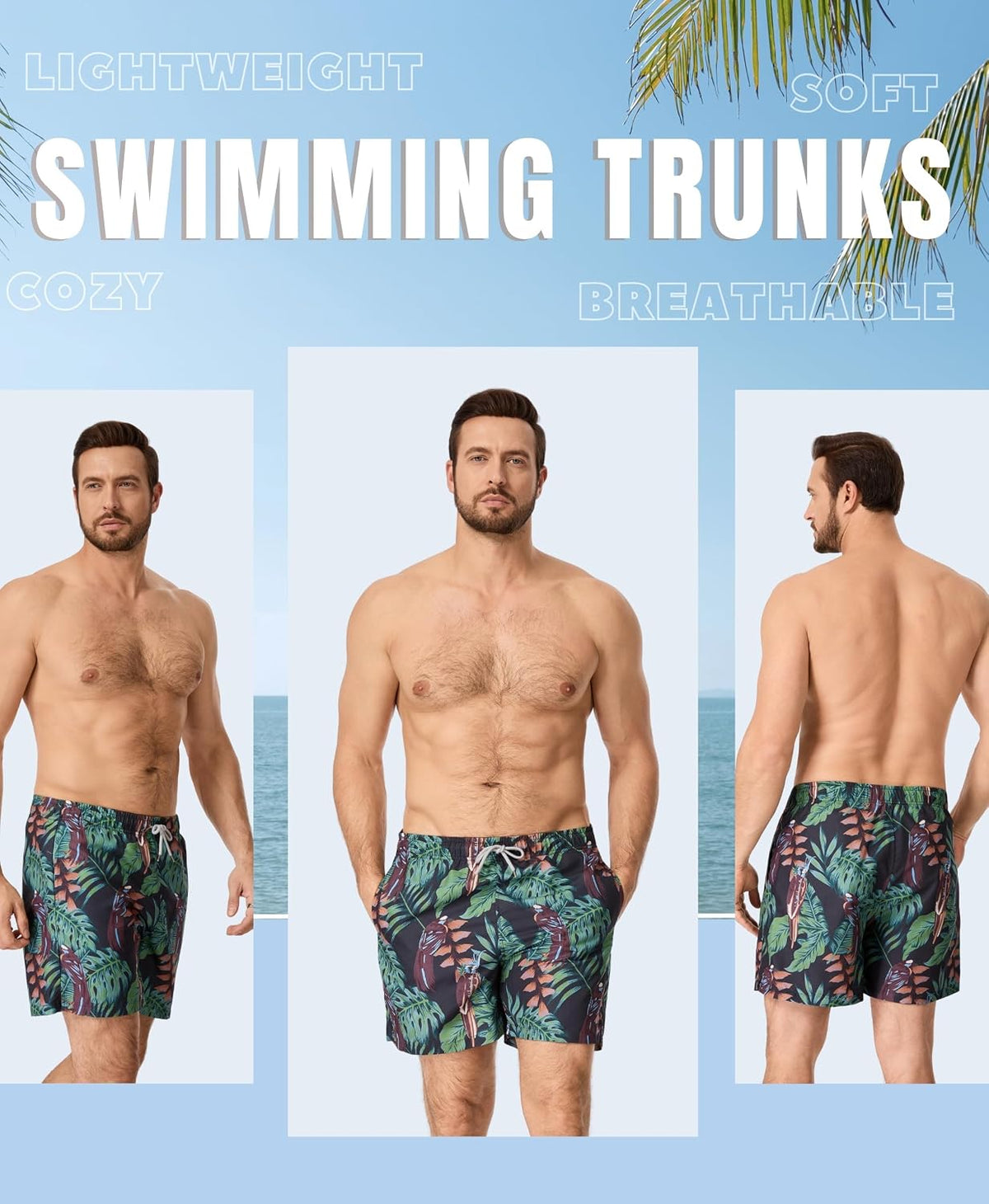 AMZSPORT Men's Swim Trunks