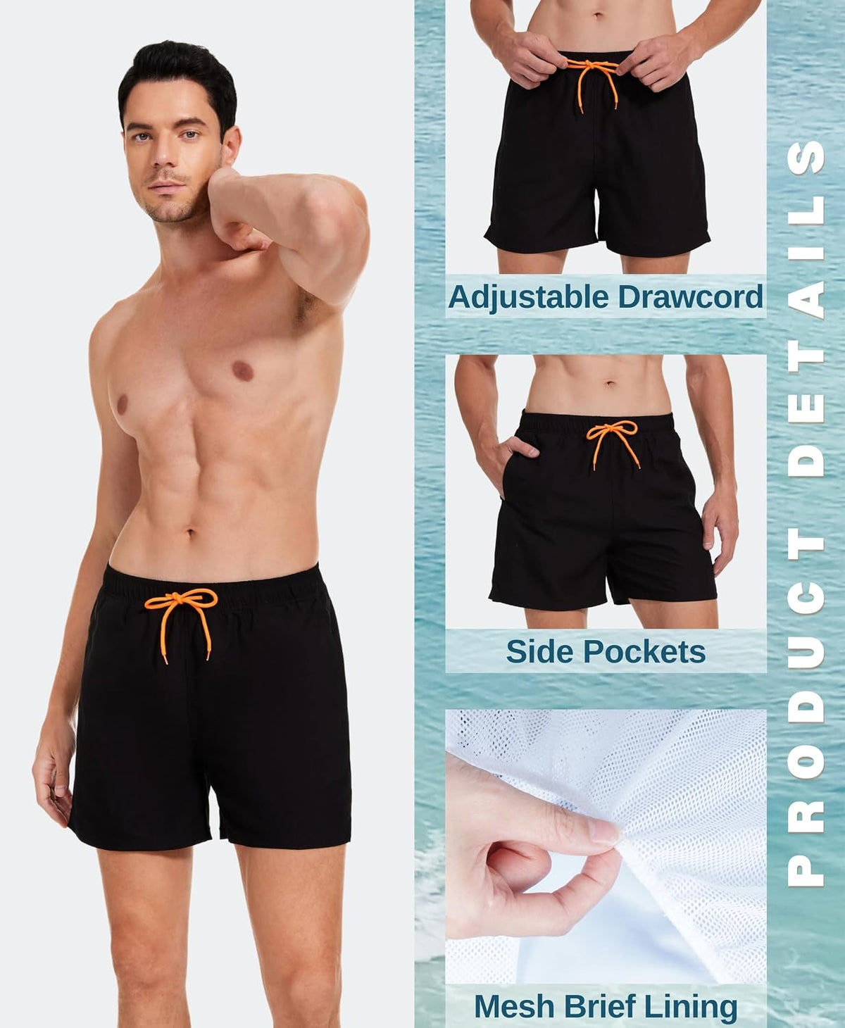 AMZSPORT Men's Swim Trunks