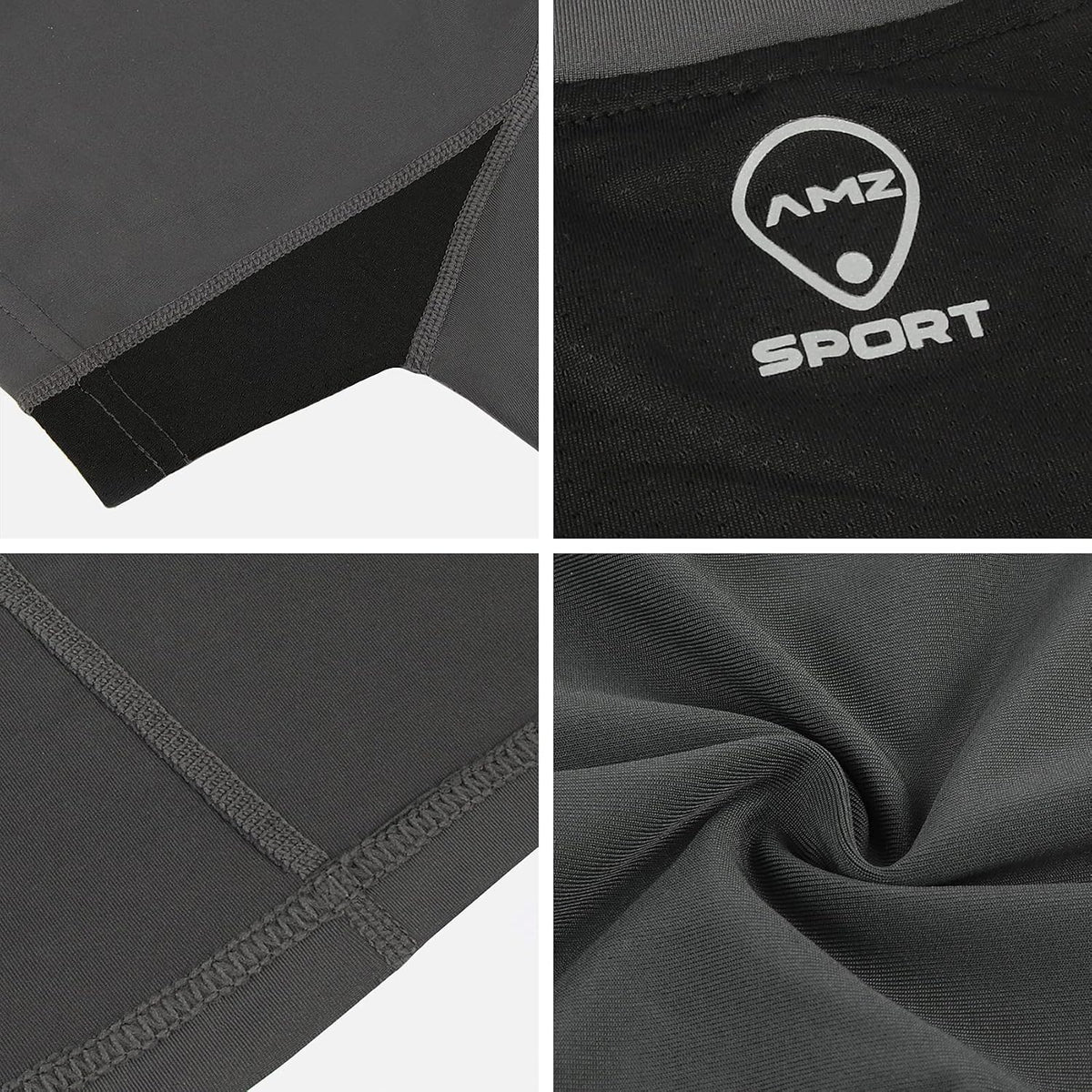 AMZSPORT Men's Short Sleeve Compression Shirt, Cool Dry Running Top