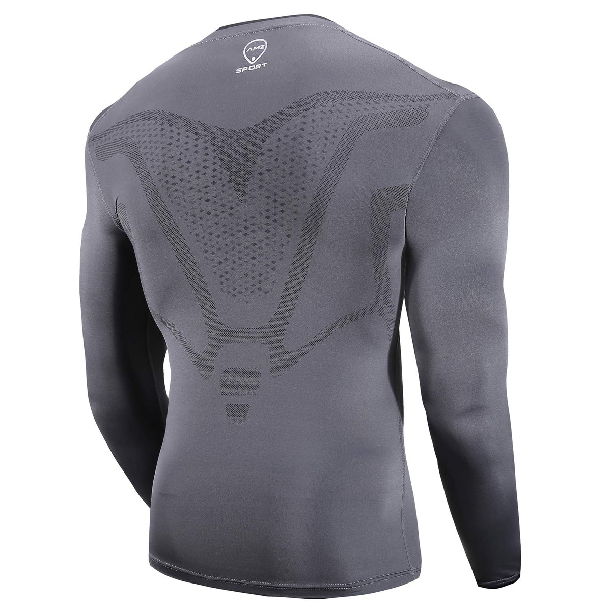 AMZSPORT Men's Long Sleeve Compression Shirt, All-Season