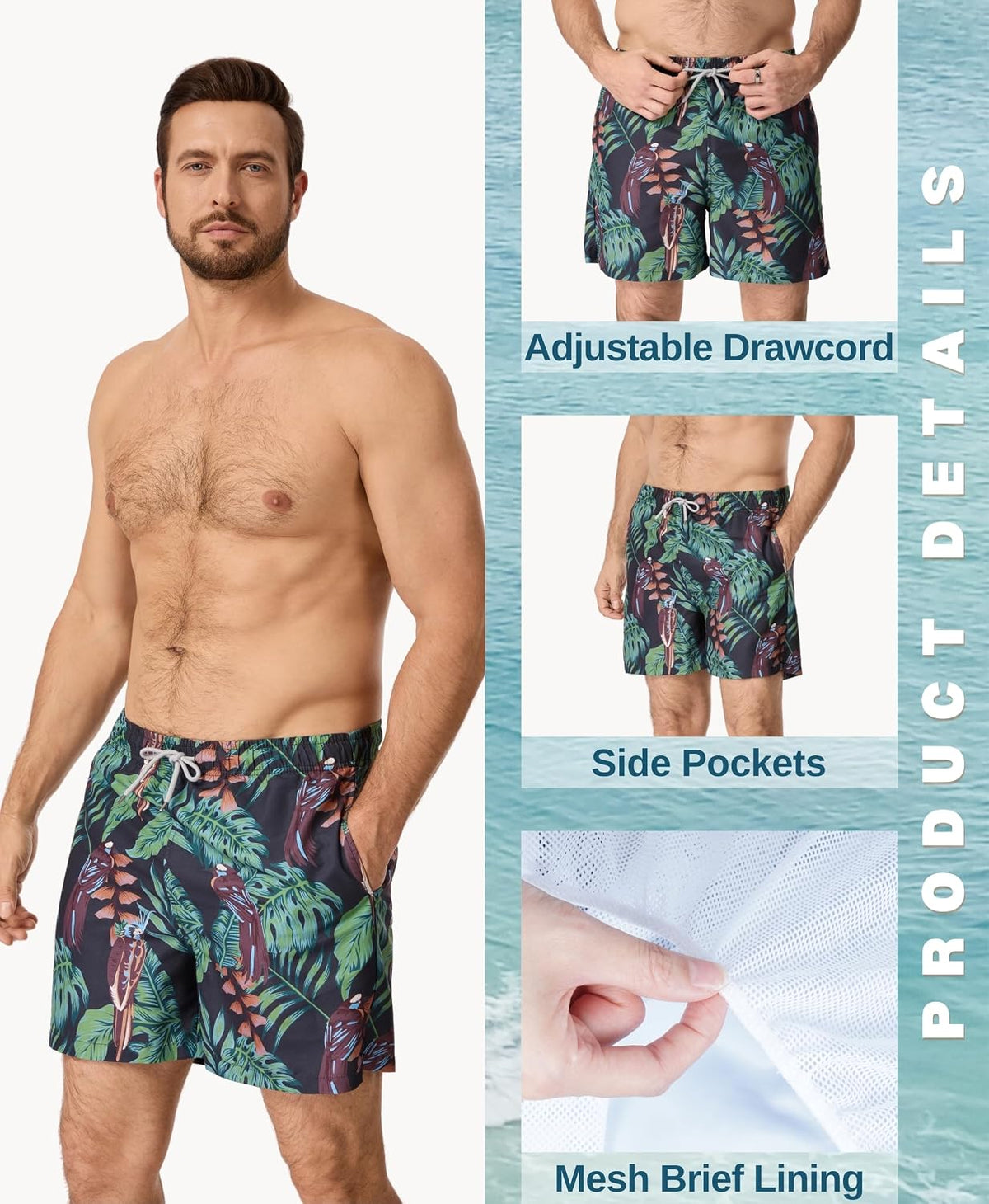 AMZSPORT Men's Swim Trunks