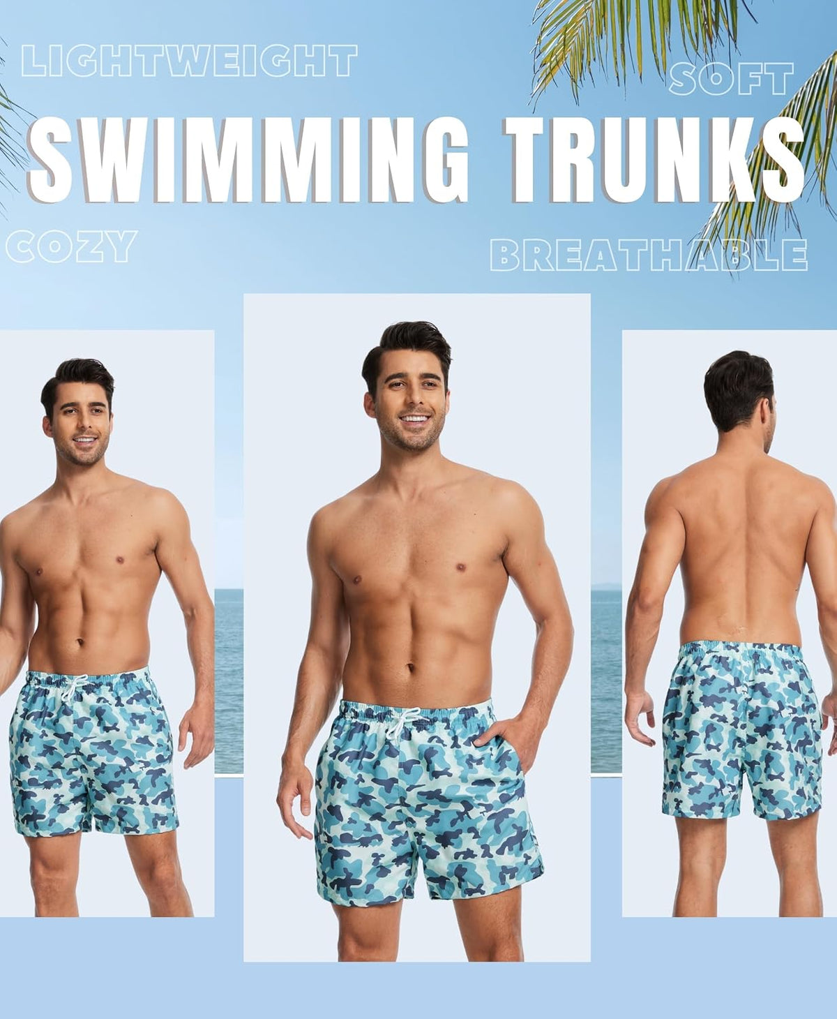 AMZSPORT Men's Swim Trunks