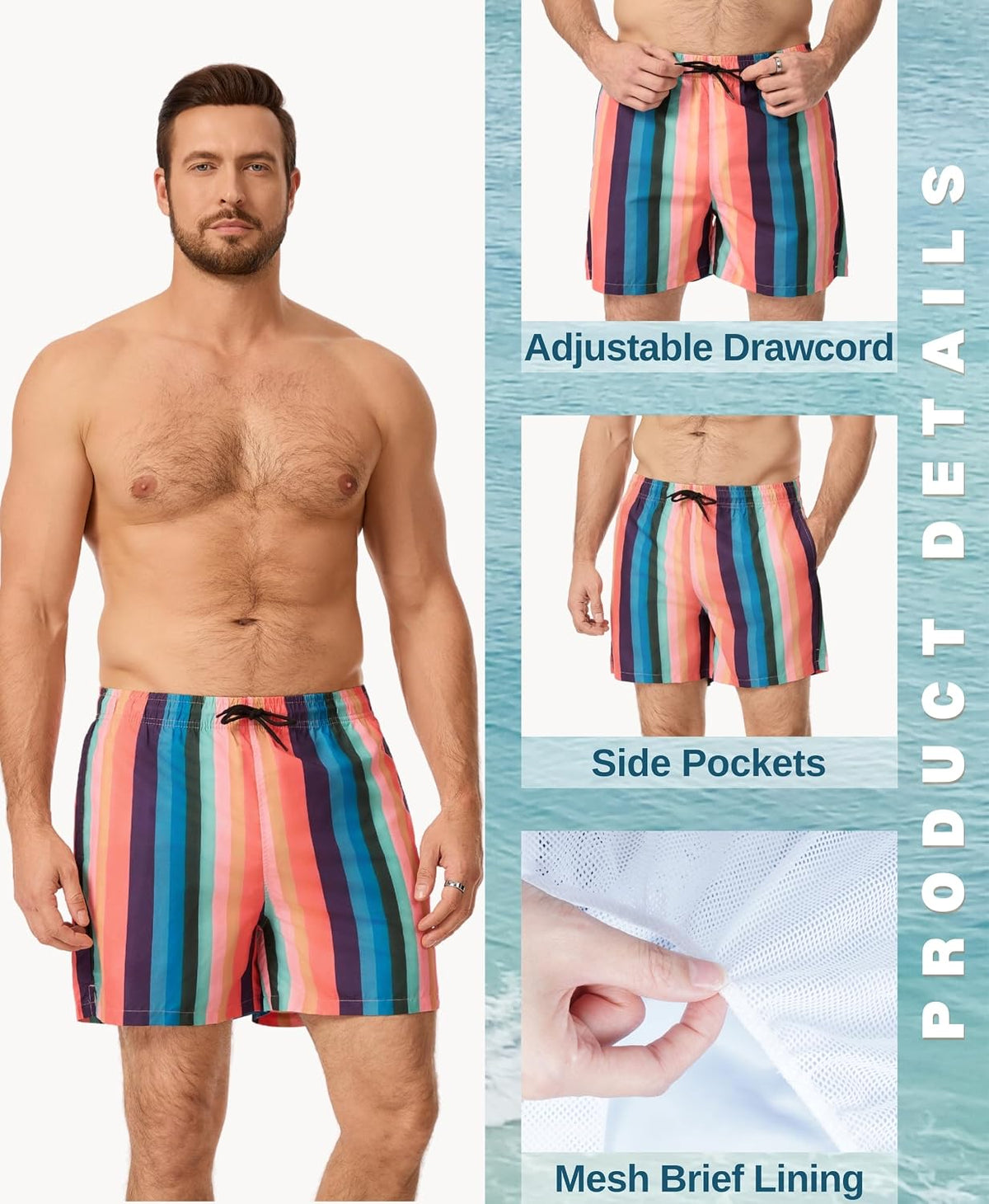 AMZSPORT Men's Swim Trunks