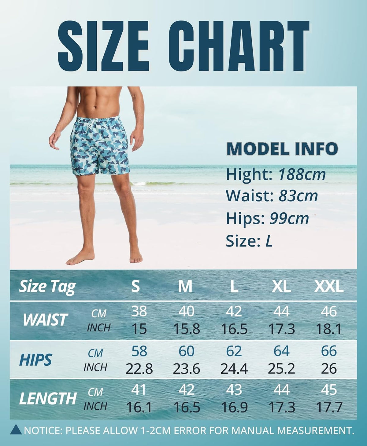 AMZSPORT Men's Swim Trunks
