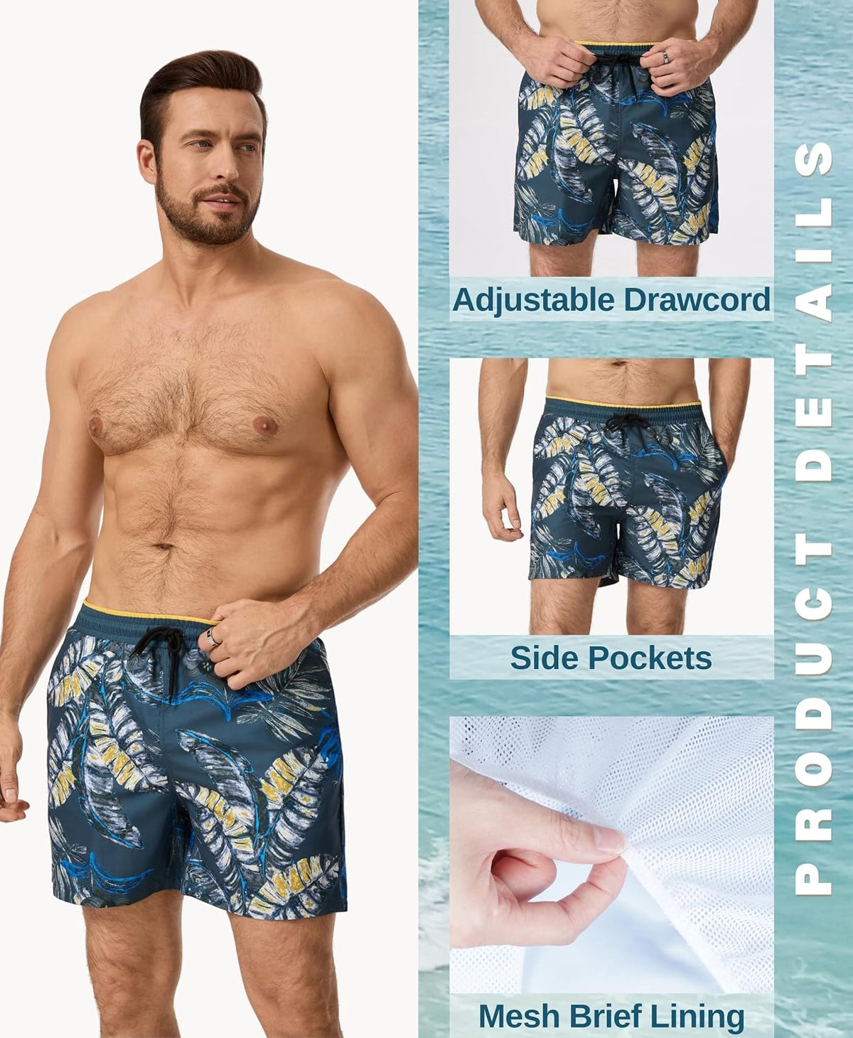 AMZSPORT Men's Swim Trunks