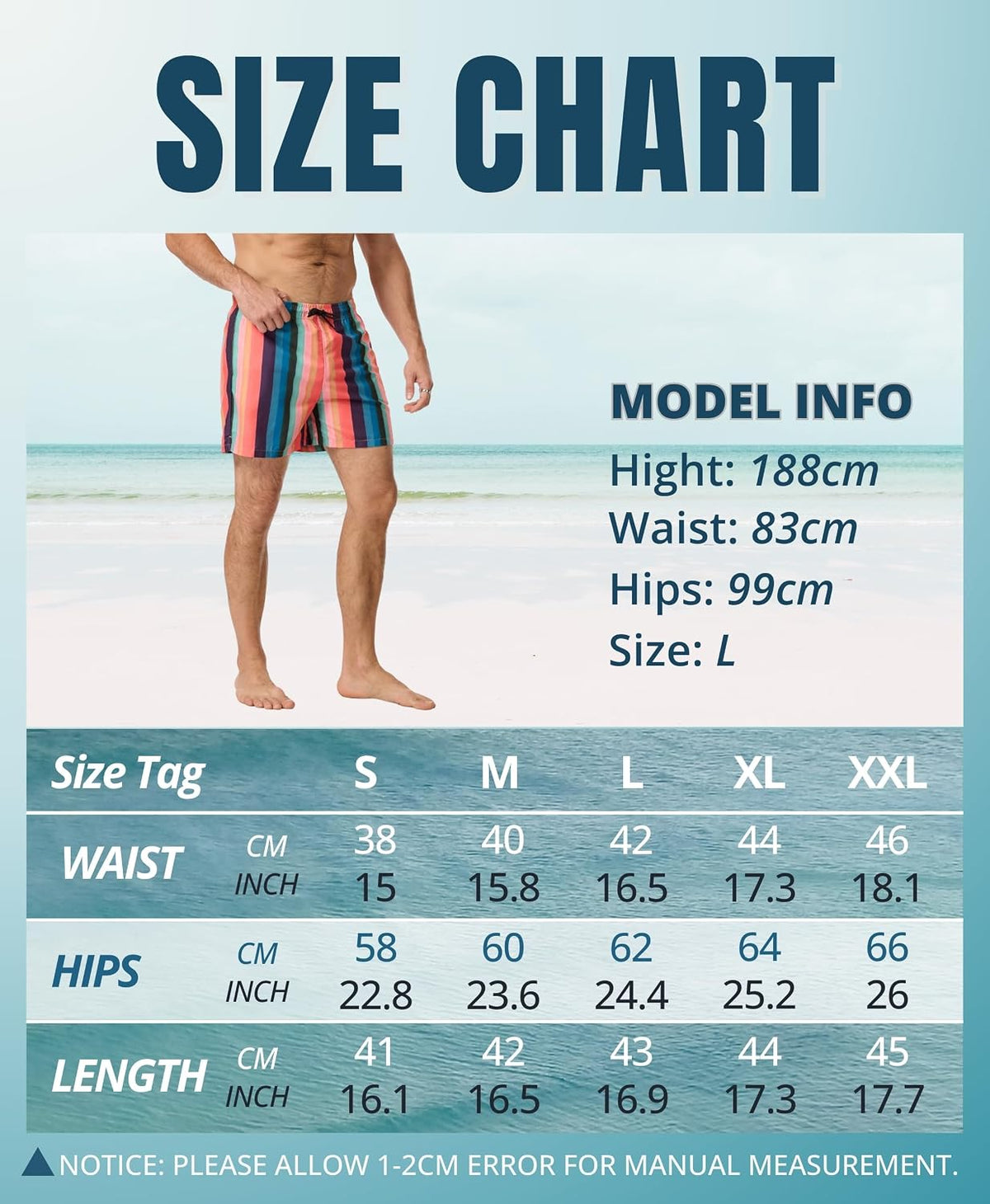 AMZSPORT Men's Swim Trunks