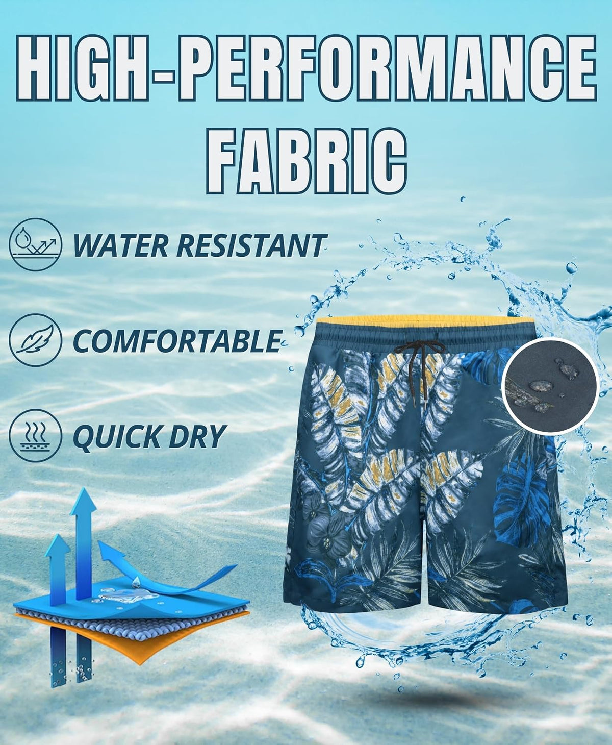 AMZSPORT Men's Swim Trunks