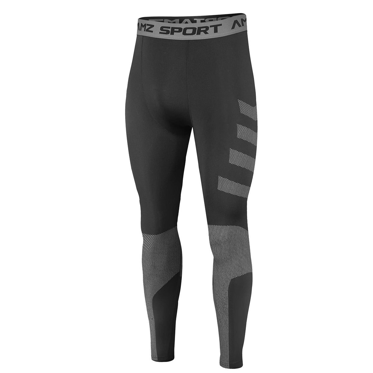 AMZSPORT Men's Quick-Dry Compression Running Tights