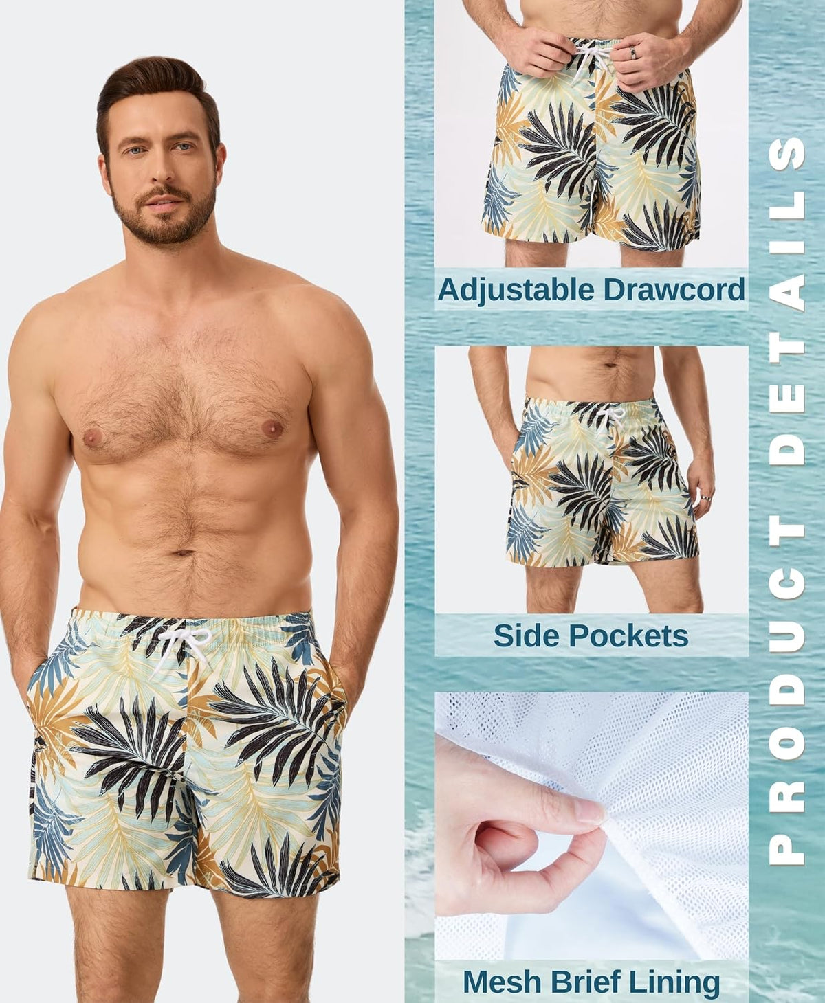 AMZSPORT Men's Swim Trunks