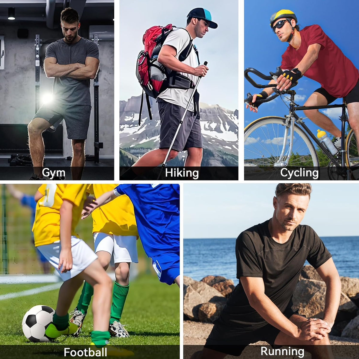AMZSPORT Men's Lightweight Breathable Short Sleeve Running T-Shirt
