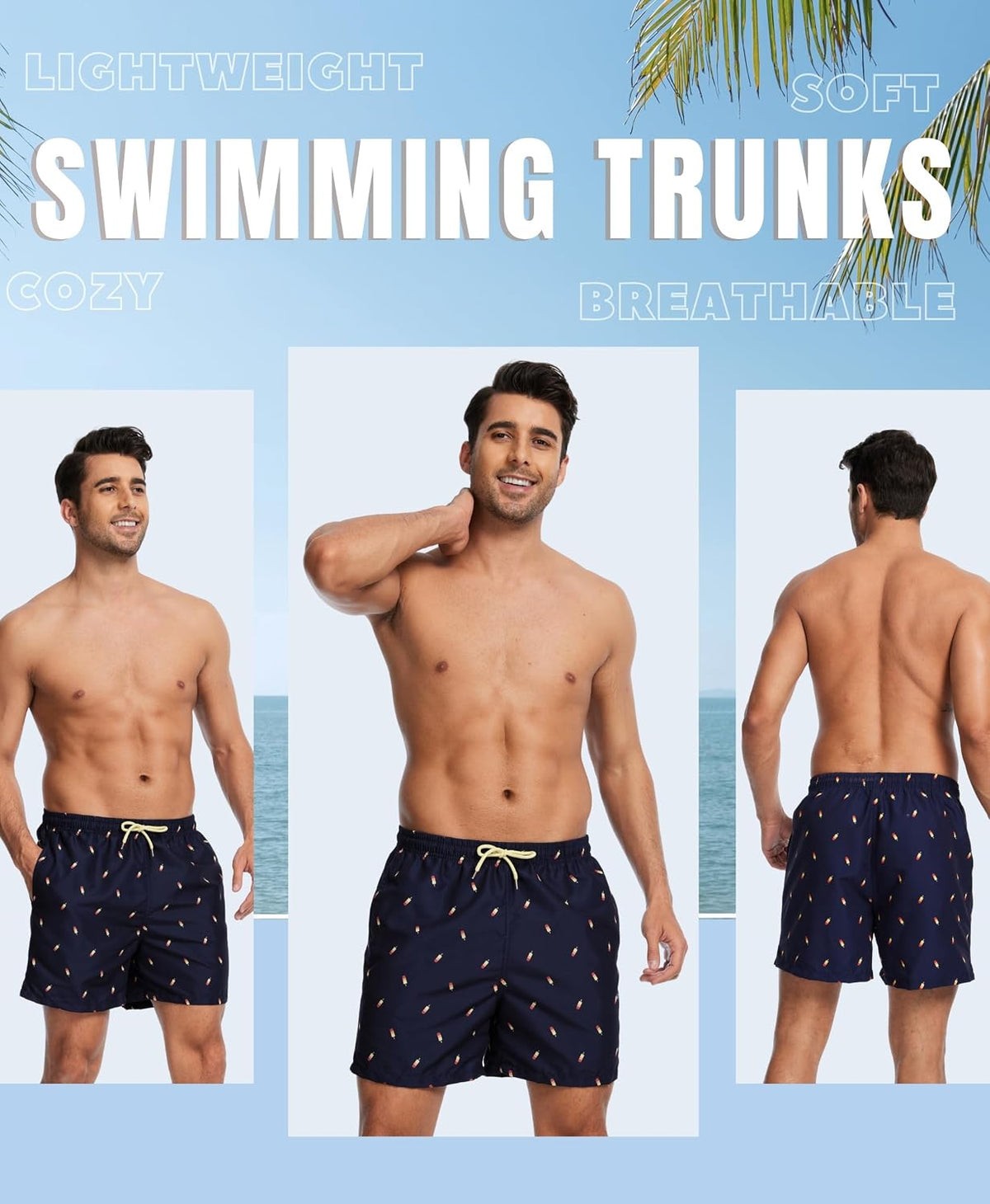 AMZSPORT Men's Swim Trunks