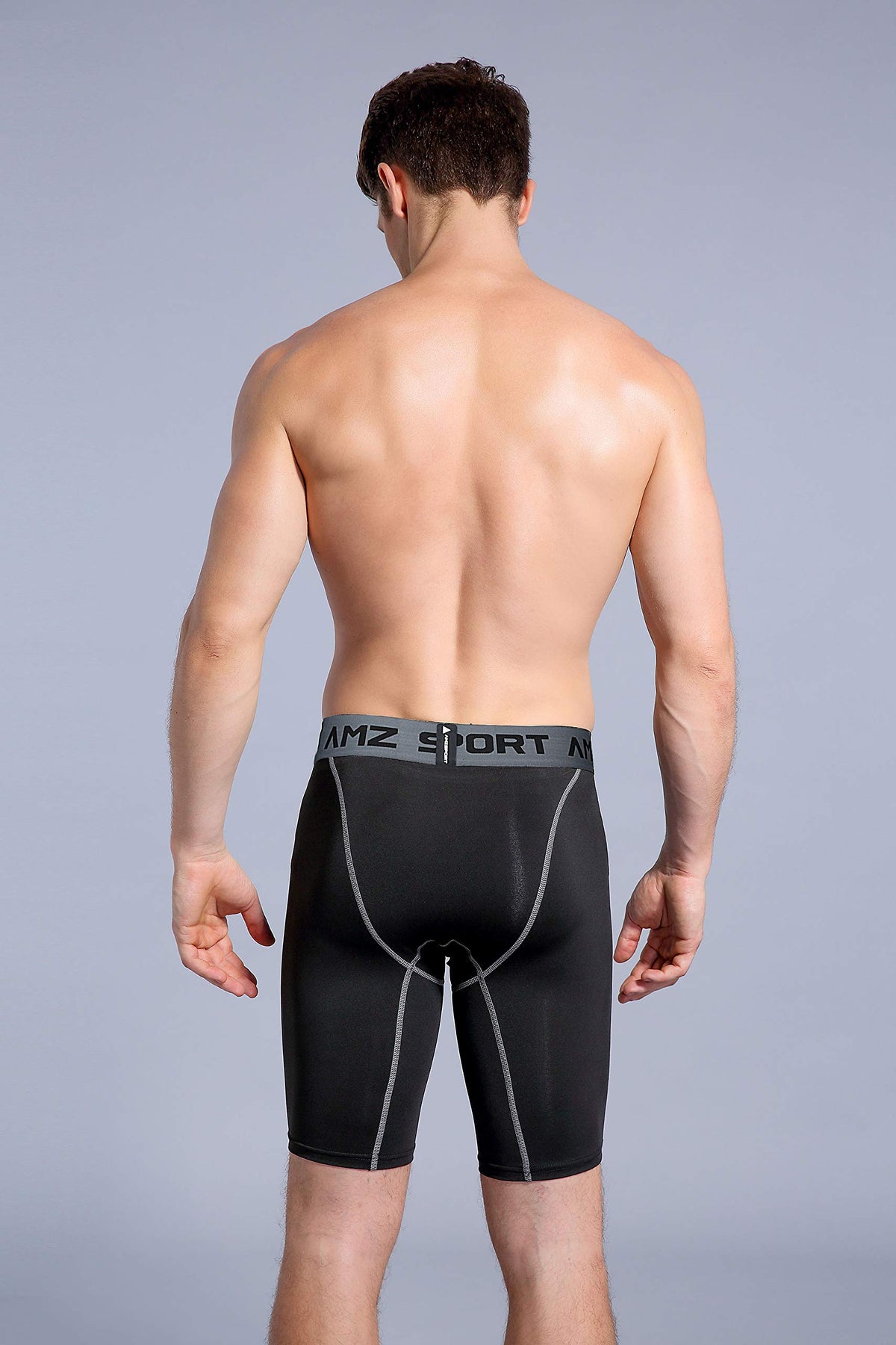 AMZSPORT Men's Breathable Compression Shorts
