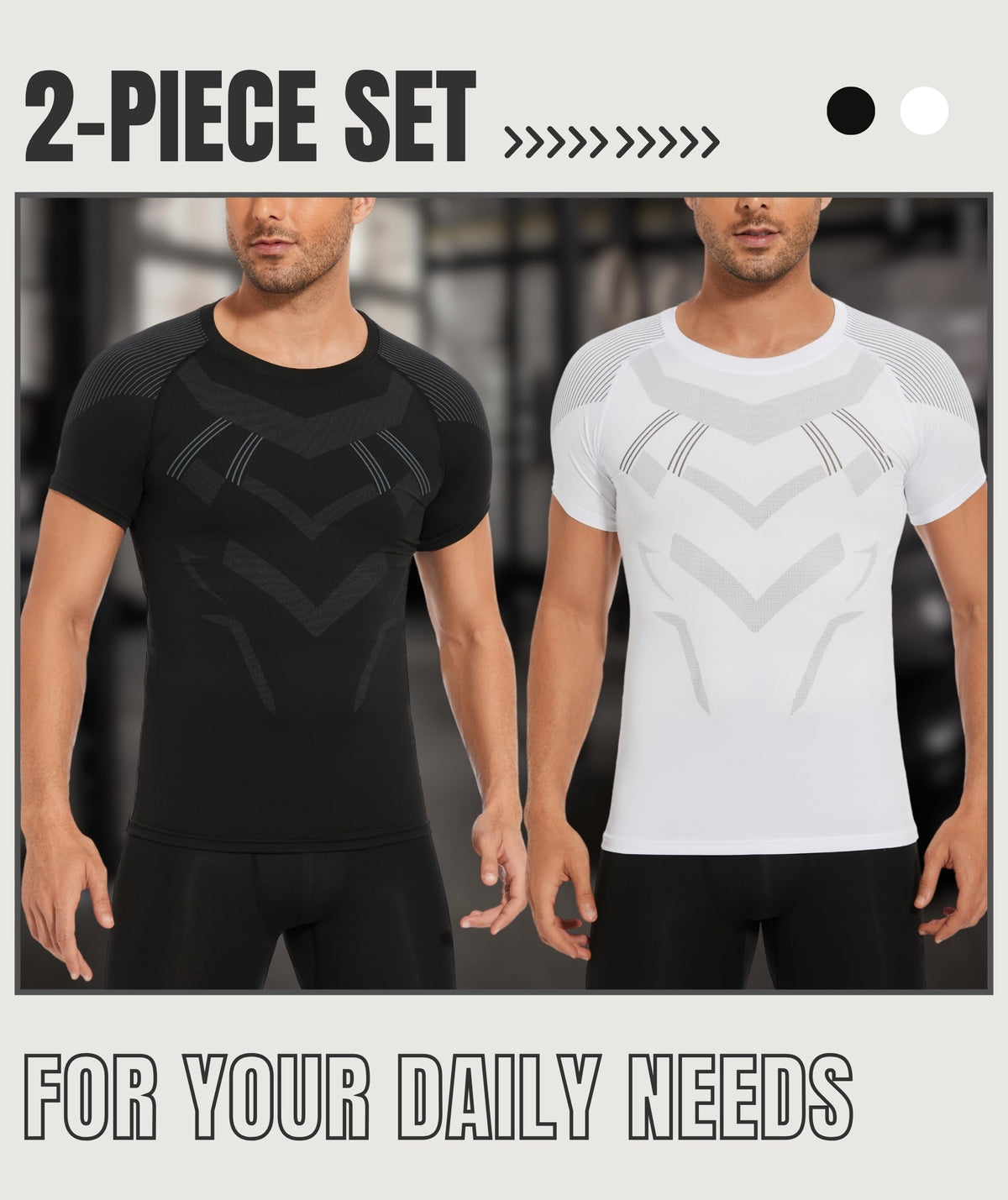 AMZSPORT Men's Compression Shirt, Sports, Quick-Dry, Base Layer Top