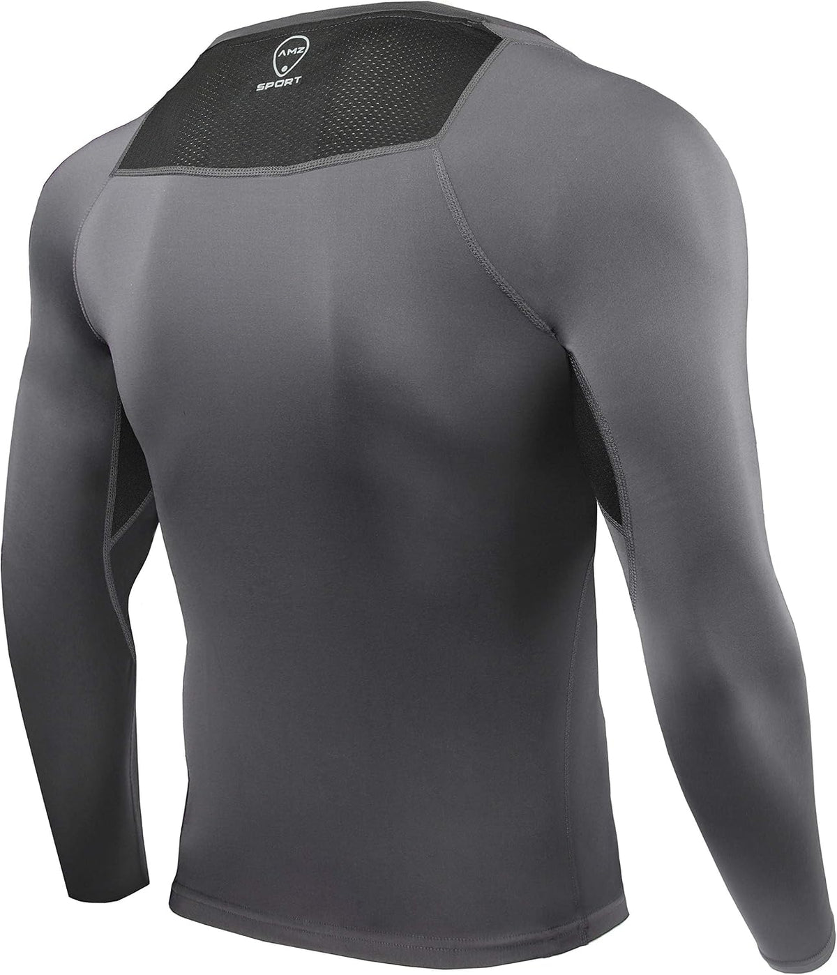 AMZSPORT Men's Long Sleeve Compression Shirt, Breathable