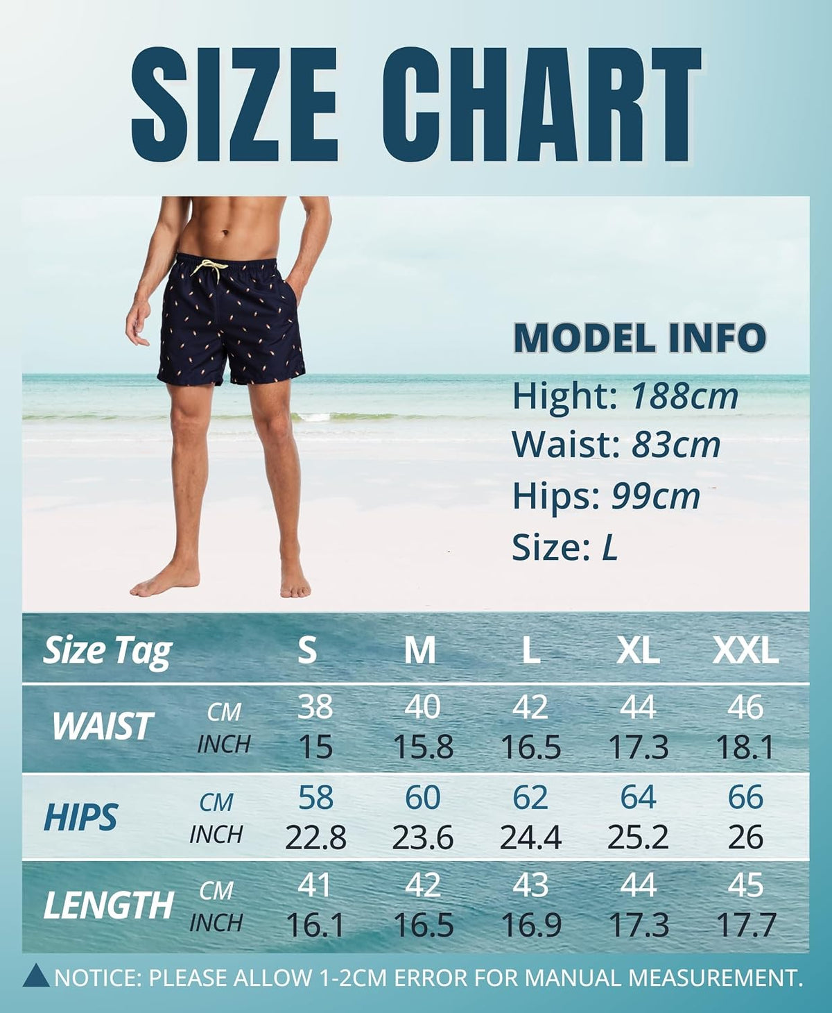 AMZSPORT Men's Swim Trunks