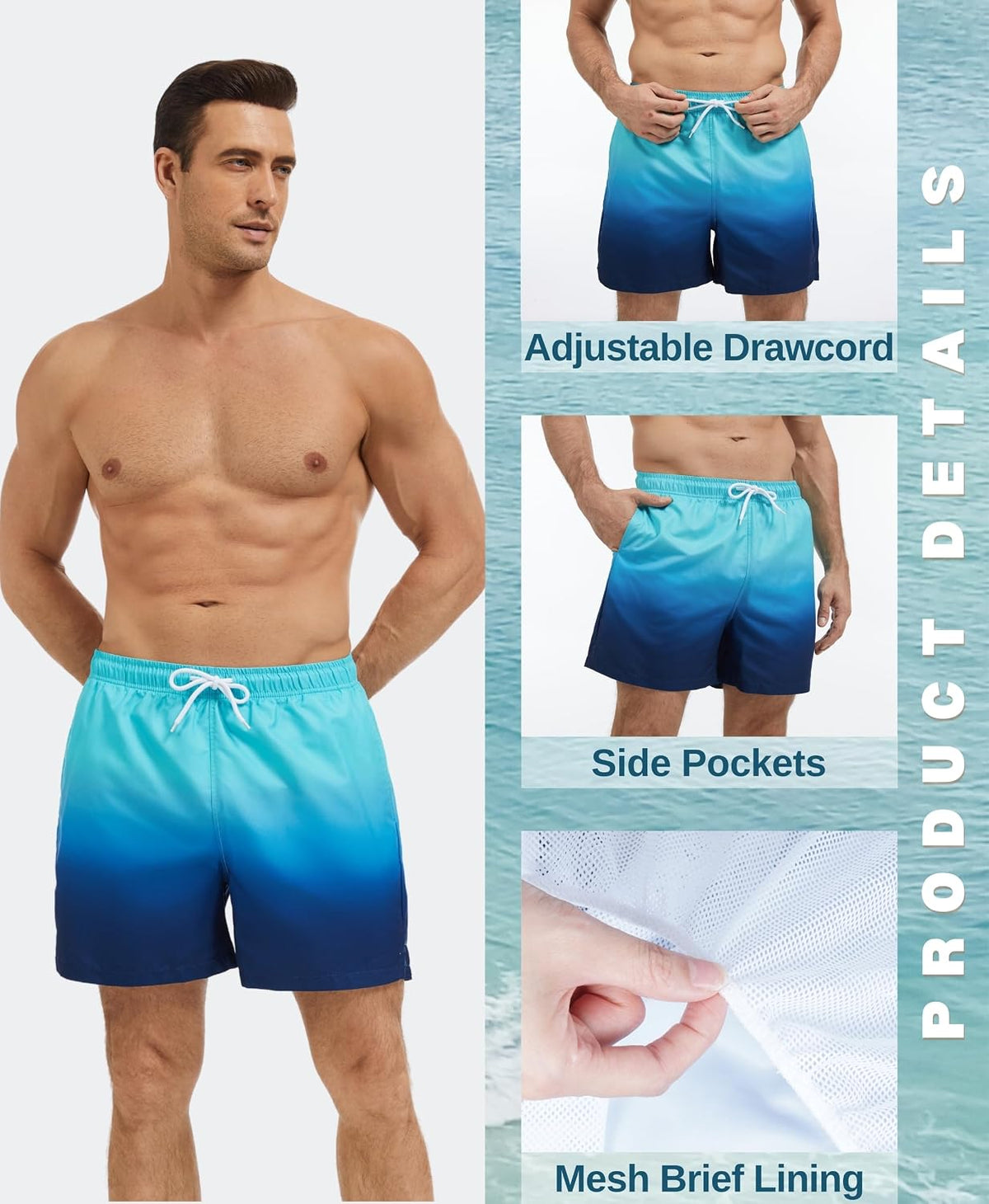 AMZSPORT Men's Swim Trunks