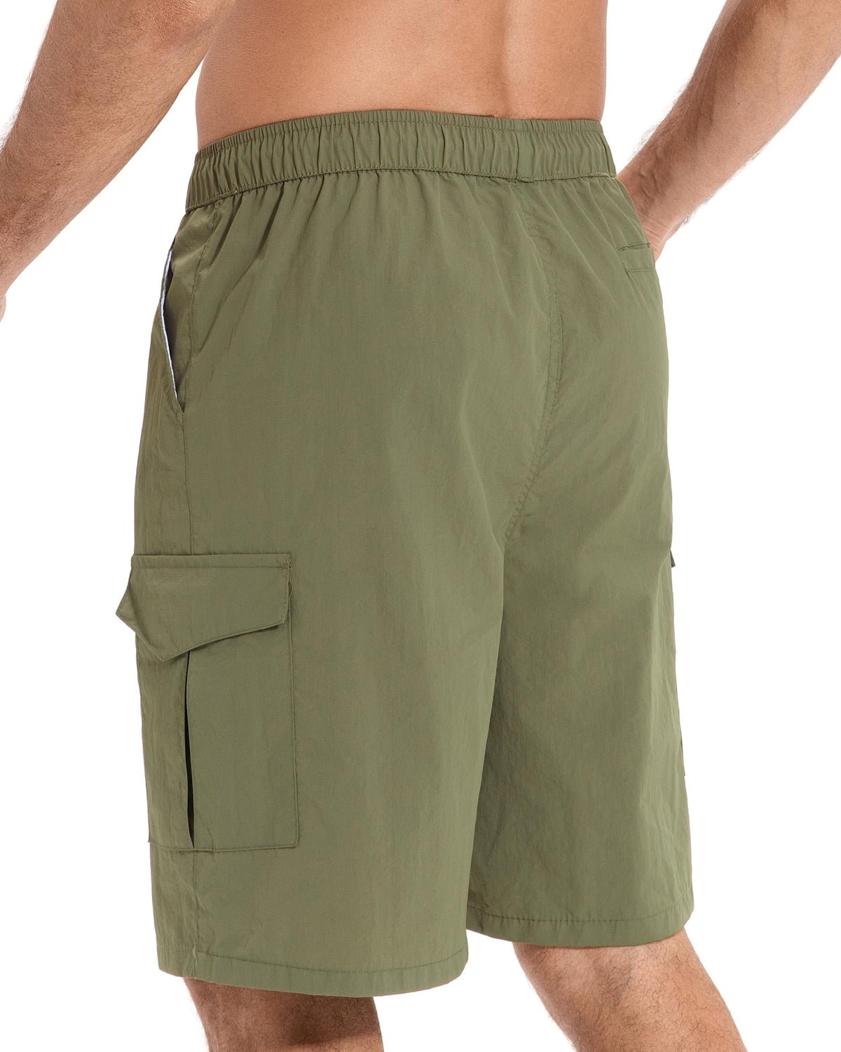 AMZSPORT Men's Lightweight Cargo Shorts with 5 Pockets